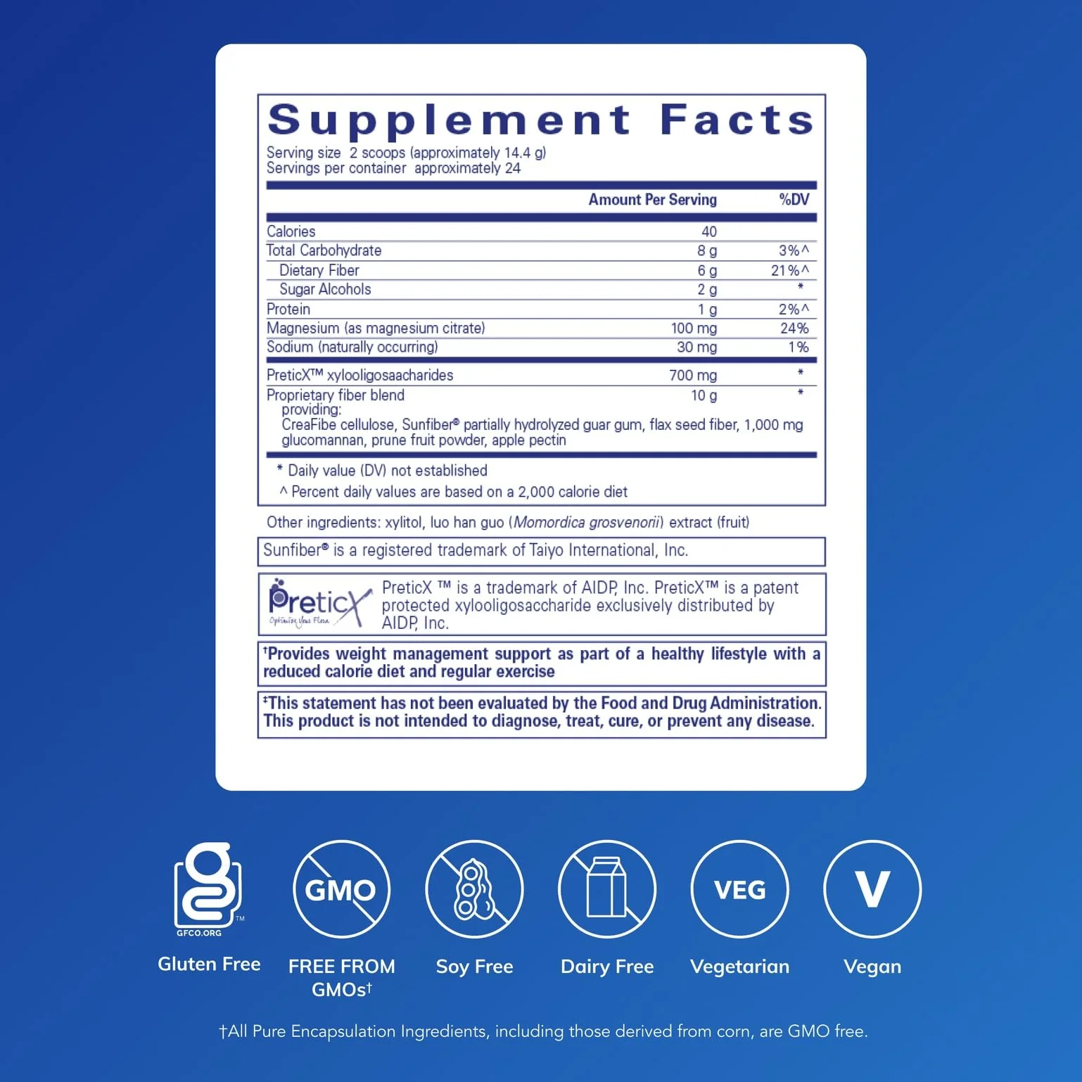Pure Encapsulations PureLean Fiber | Powdered Fiber with Probiotics for Digestive Support | 12.2 oz - Image 2