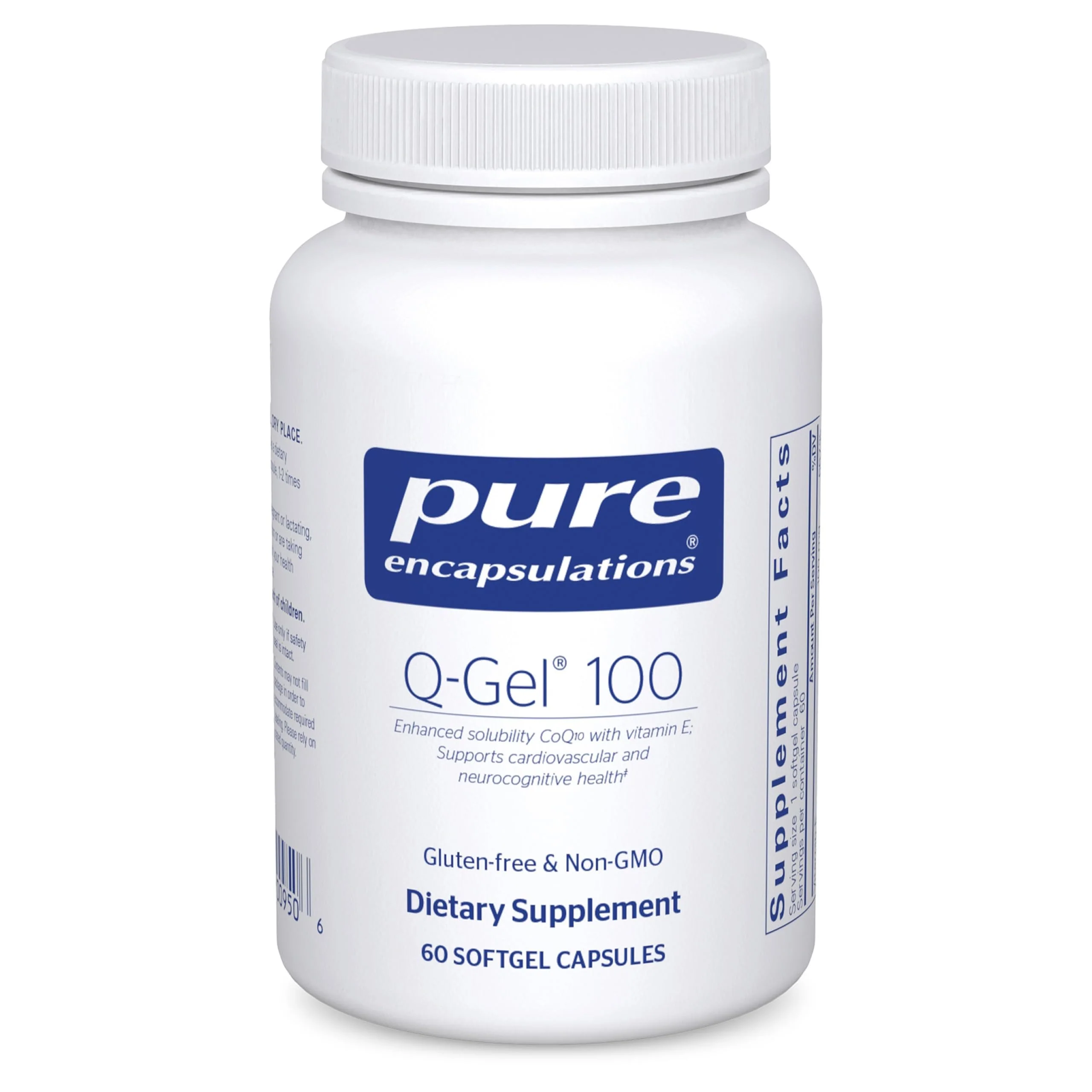 Pure Encapsulations Q-Gel 100 (Hydrosoluble CoQ10) | CoQ10 with Vitamin E to Enhance Solubility | 60 Softgel Capsules