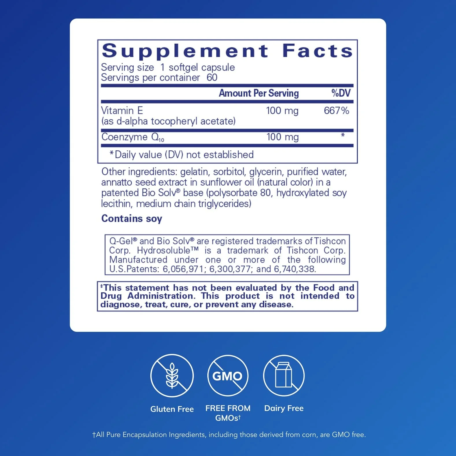 Pure Encapsulations Q-Gel 100 (Hydrosoluble CoQ10) | CoQ10 with Vitamin E to Enhance Solubility | 60 Softgel Capsules - Image 9