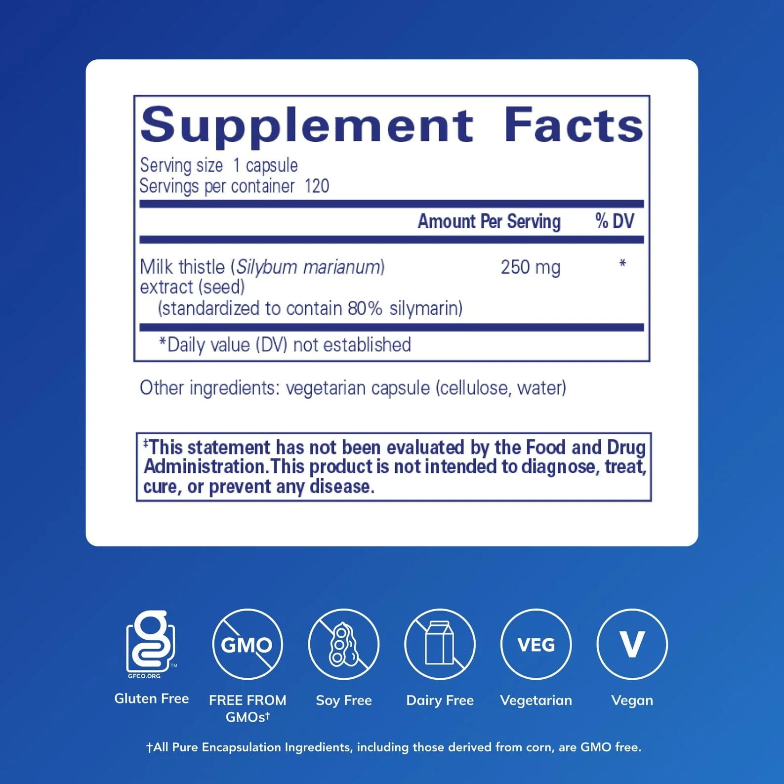 Pure Encapsulations Silymarin 250 mg Milk Thistle – Liver Support, Antioxidants, Non-GMO & Vegan – 120 Capsules - Image 9