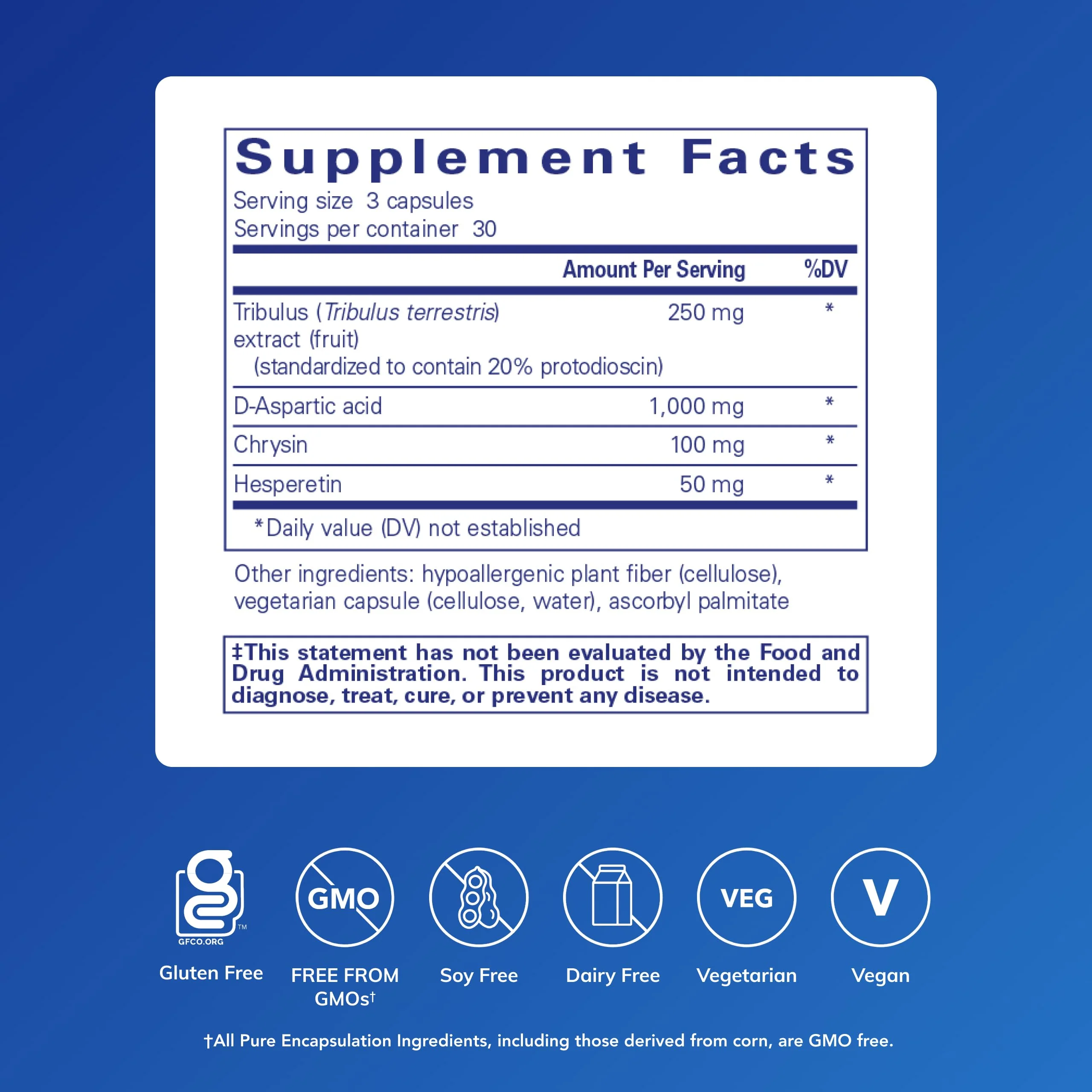 Pure Encapsulations Tribulus Formula – Hypoallergenic Testosterone Balance Support, 90 Capsules - Image 2