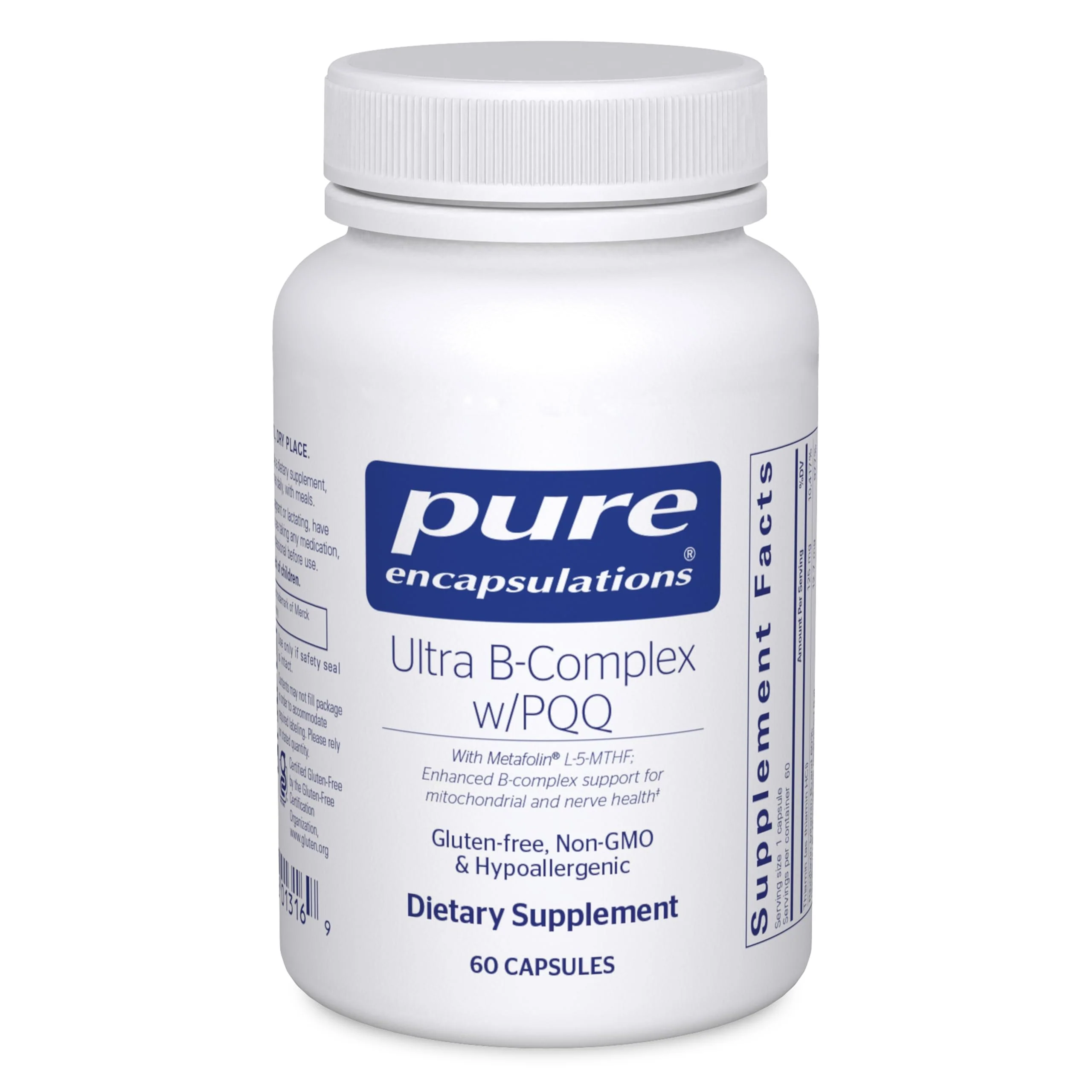 Pure Encapsulations Ultra B-Complex with PQQ | B-Vitamin Formula for Nerve, Mitochondrial & Methylation Support | 60 Capsules - Image 8