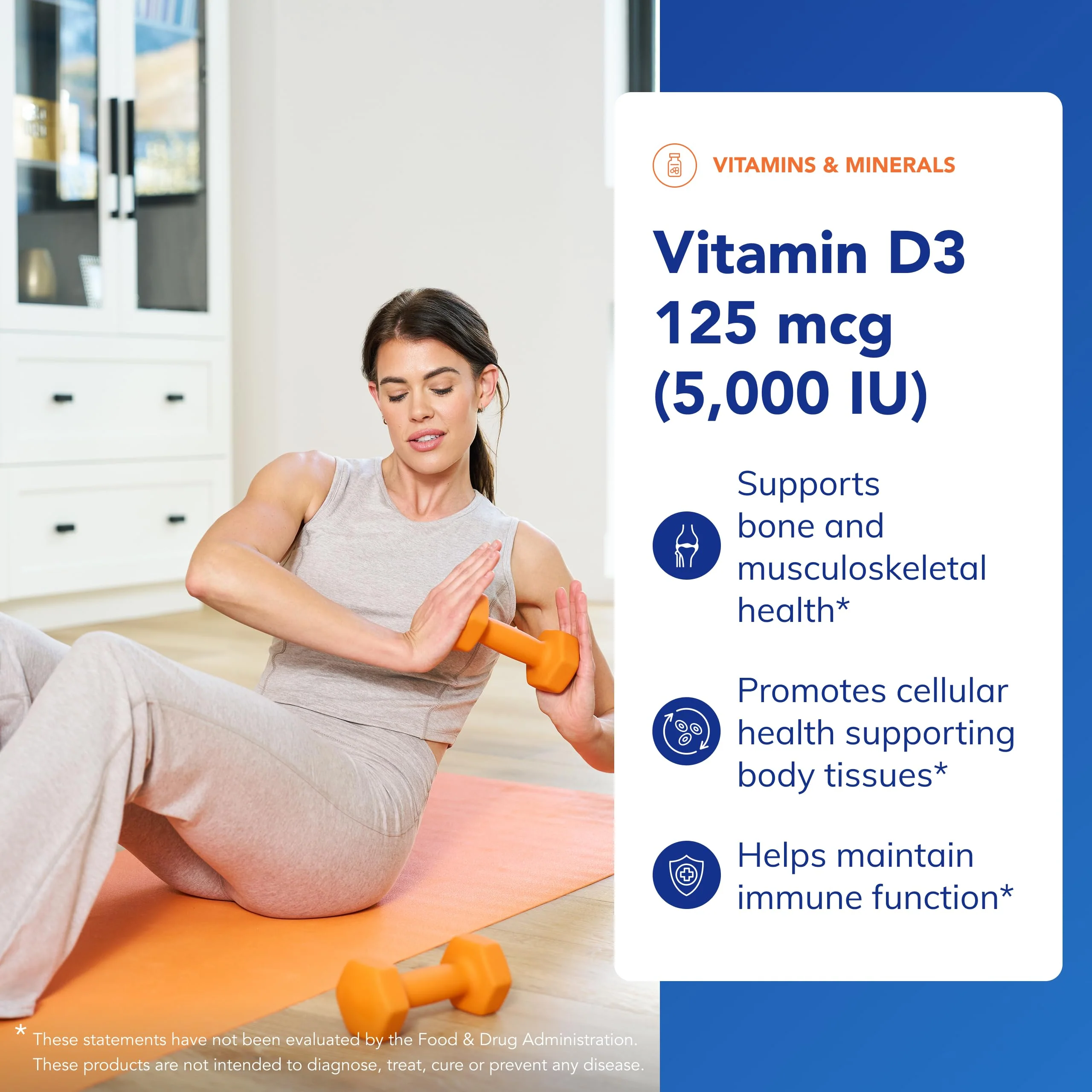 Pure Encapsulations Vitamin D3 125 mcg (5,000 IU) – Bone, Immune & Heart Health – 250 Capsules - Image 3