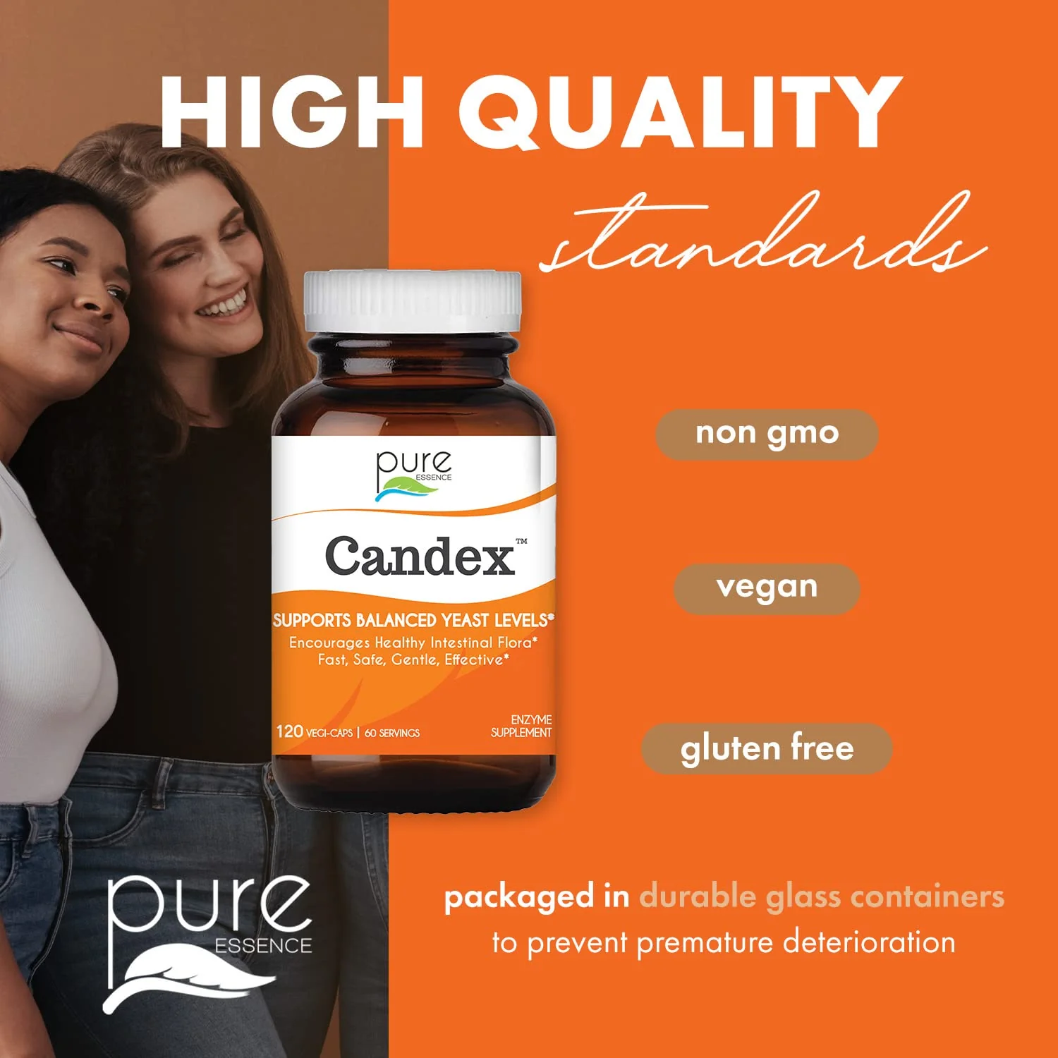 Pure Essence Candex Supplement – Digestive Enzymes for Yeast Balance, 120 Capsules - Image 5