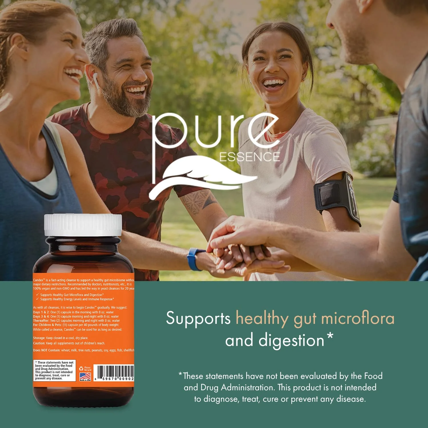 Pure Essence Candex Supplement – Digestive Enzymes for Yeast Balance, 120 Capsules - Image 6