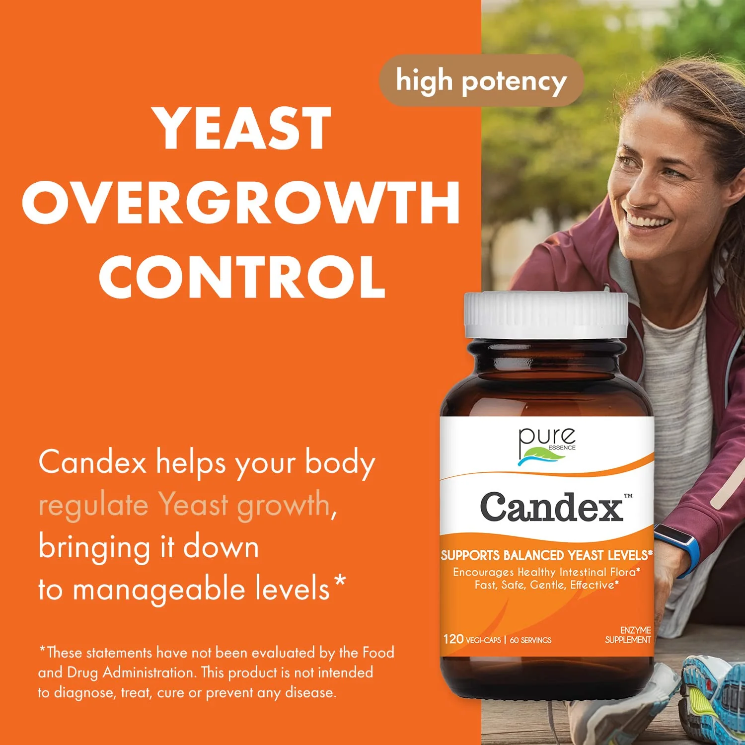 Pure Essence Candex Supplement – Digestive Enzymes for Yeast Balance, 120 Capsules - Image 9