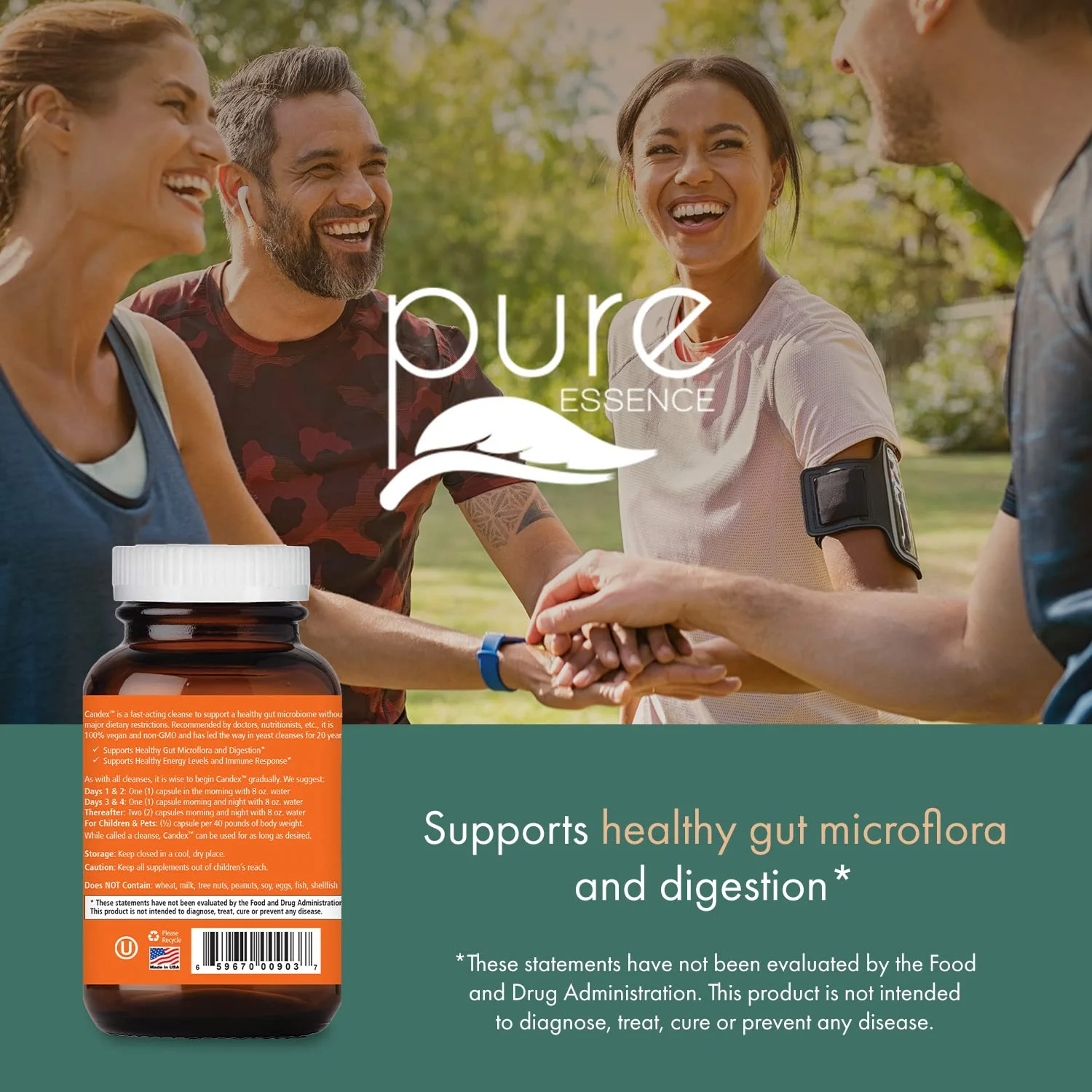 Pure Essence Candex Supplement – Yeast Overgrowth Support with Digestive Enzymes | 80 Capsules | Pure Essence Labs - Image 6