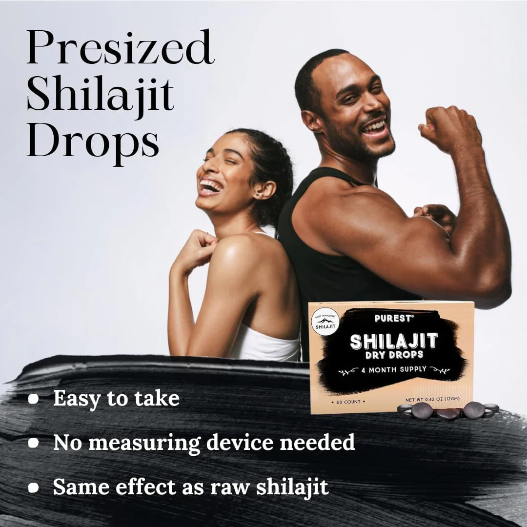 Pure Himalayan Shilajit Dry Drops – 100% Pure Natural Shilajit, Grade A, 85+ Minerals & Fulvic Acid for Energy, Metabolism & Immune Support (120 Drops) - Image 2