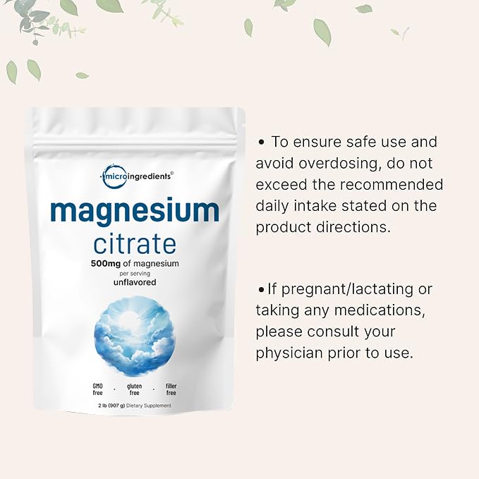 Pure Magnesium Powder, 2lbs | Magnesium Citrate Powder | Unflavored | Relaxation and Nutrient Utilization | Easily Absorbed | Non-GMO, Vegan - Image 5