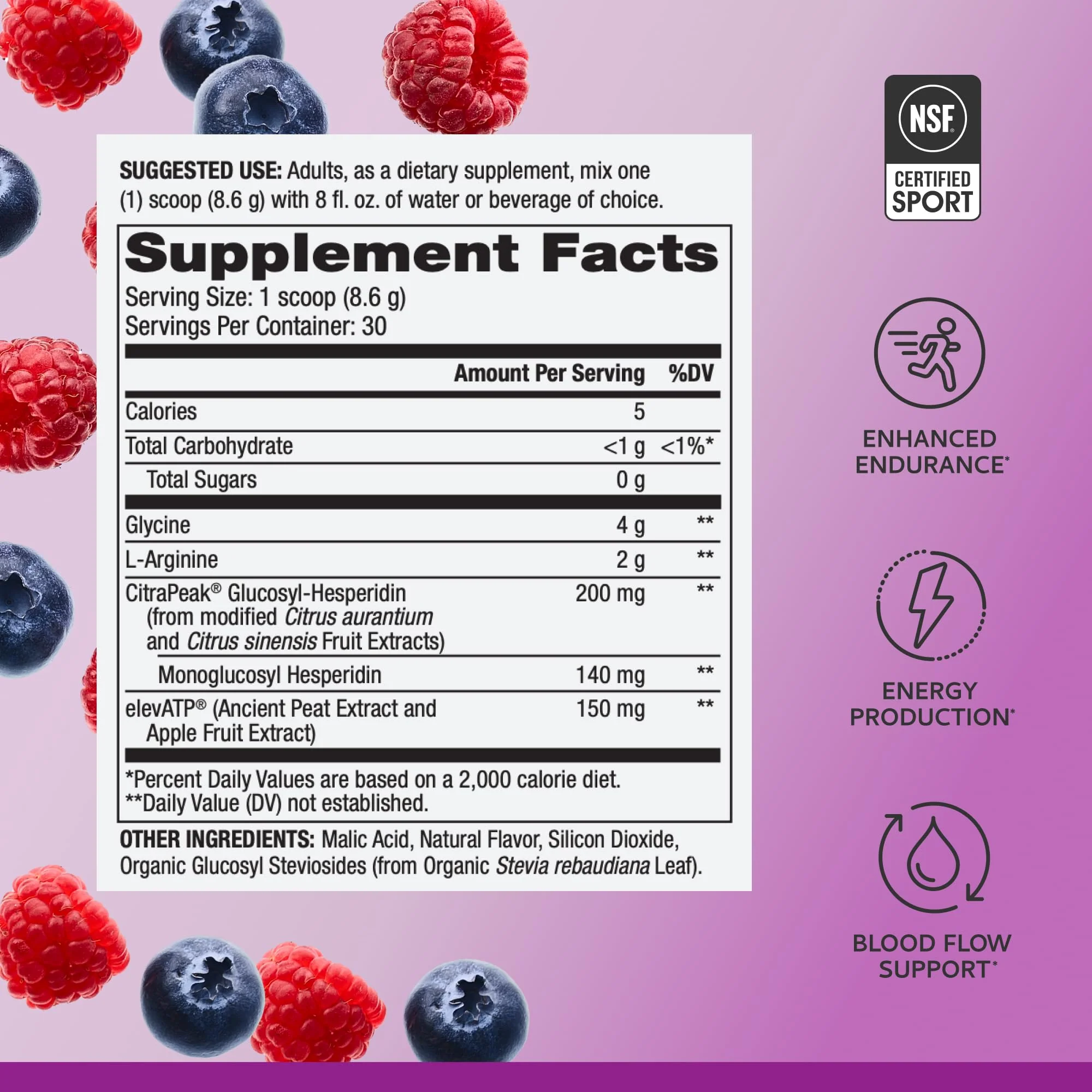 Pure Power Endurance Powder – Berry Blast | 9.1 oz / 258 g | 30 Servings | NSF Certified for Sport | Dr. Mercola - Image 3
