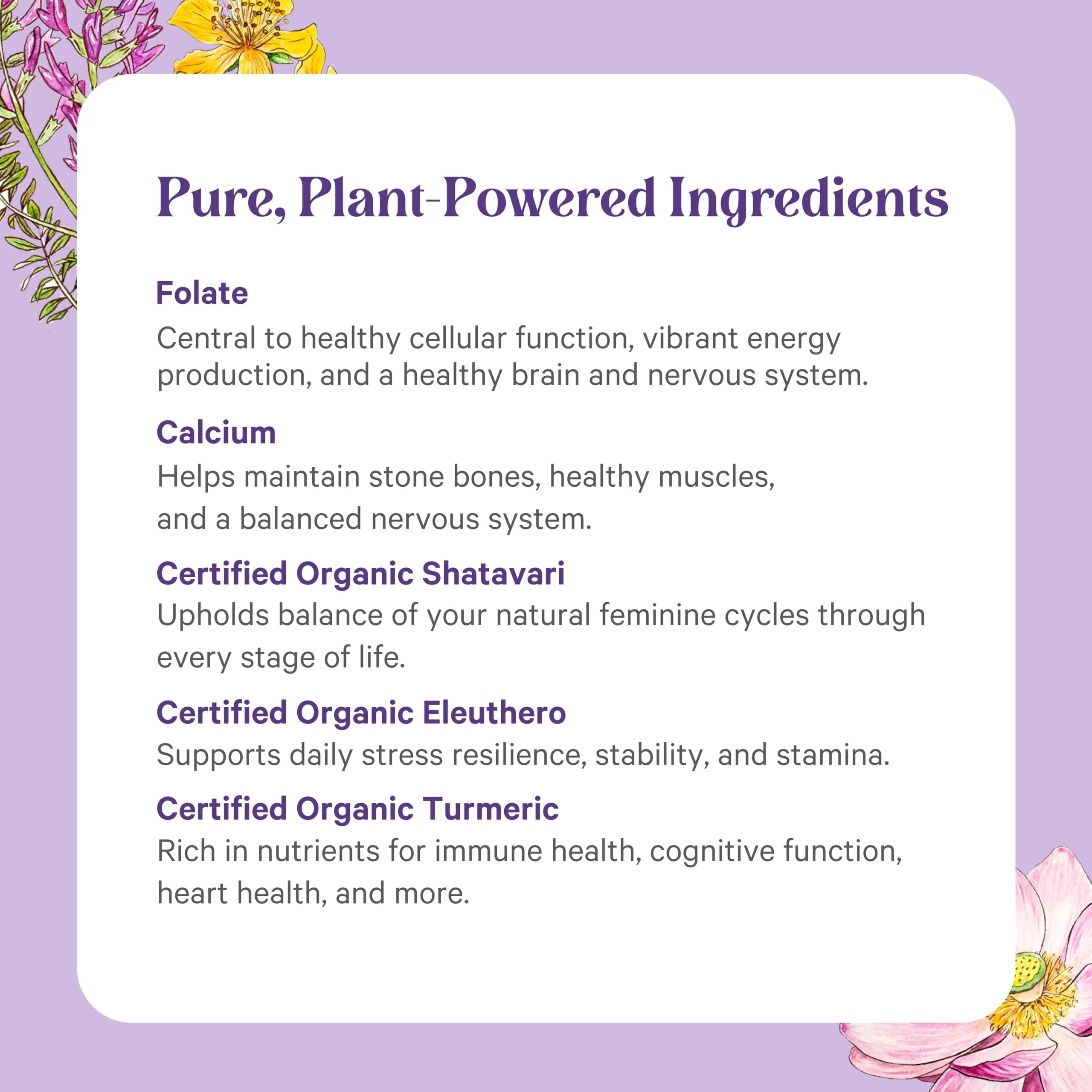 PURE SYNERGY Vita-Min-Herb for Women | Organic Whole-Food Multivitamin (120 Tablets) - Image 11