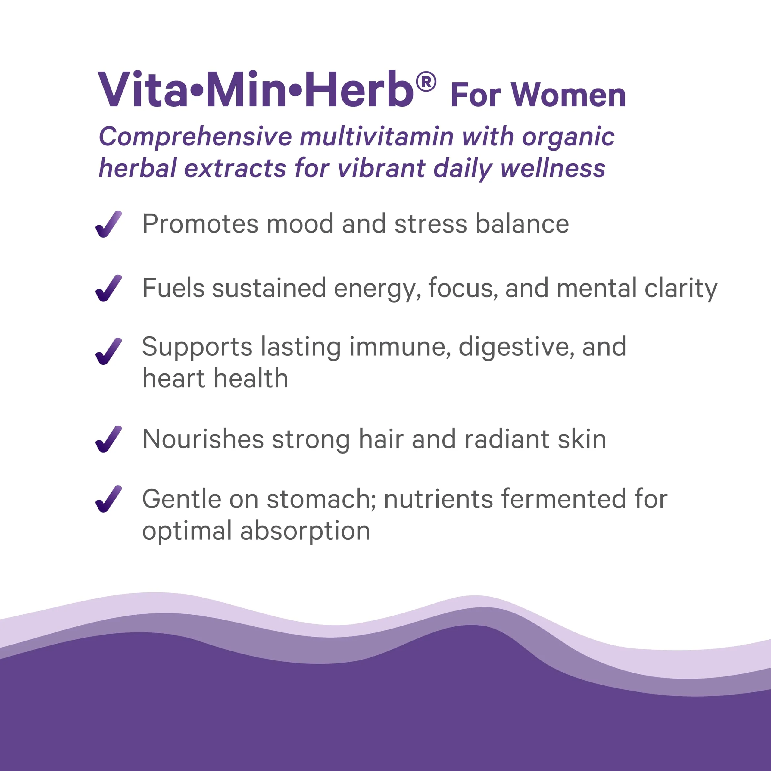 PURE SYNERGY Vita-Min-Herb for Women | Organic Whole-Food Multivitamin (120 Tablets) - Image 4