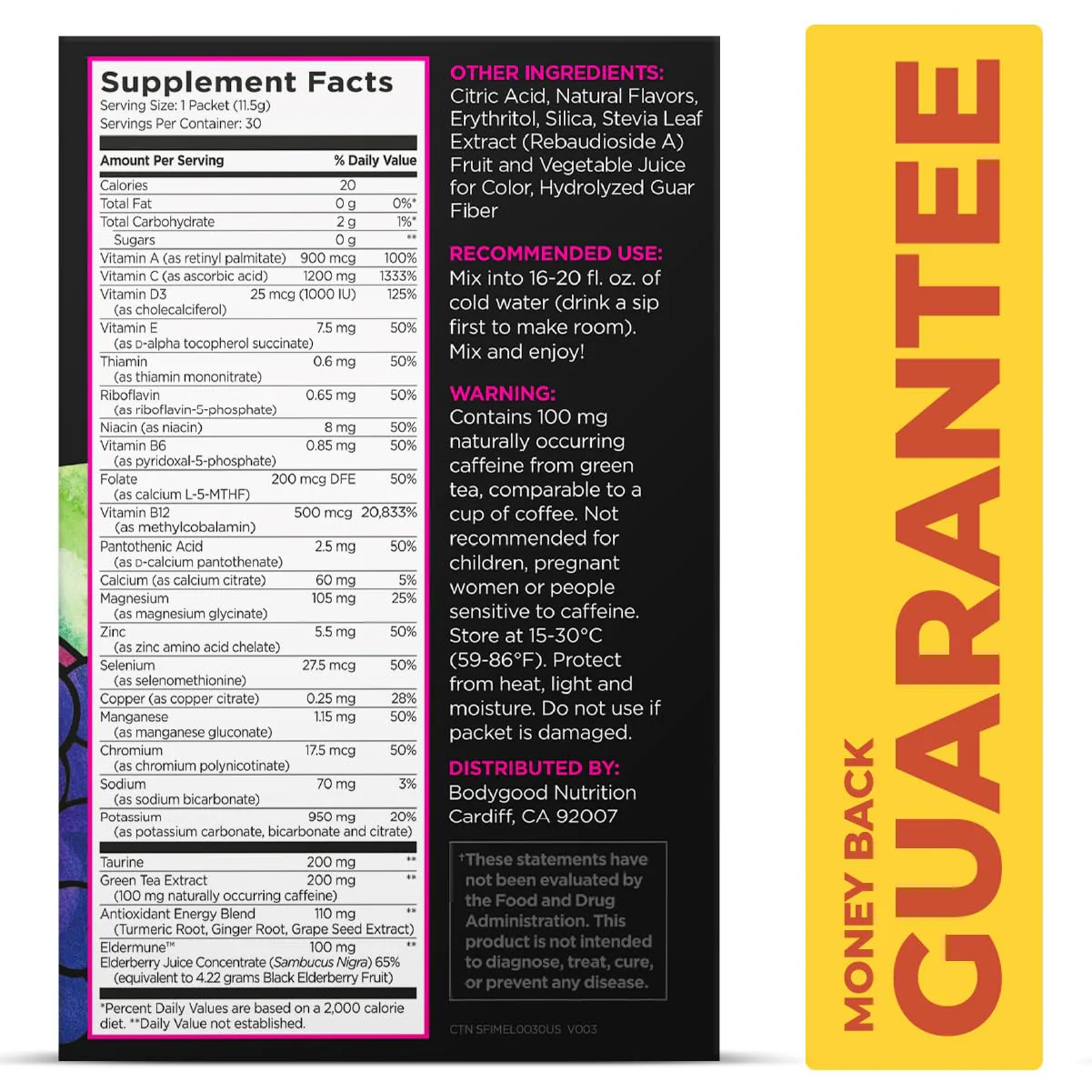 Pureboost Immune Clean Energy Booster - Elderberry Power, Vitamin C 1200 mg - Image 6