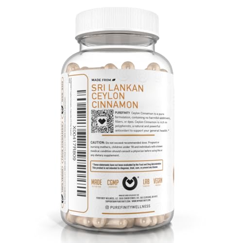 PUREFINITY Ceylon Cinnamon Capsules – 1500mg, Vegan, Non-GMO, 150 Count (75 Day Supply) Pack of 2 - Image 2