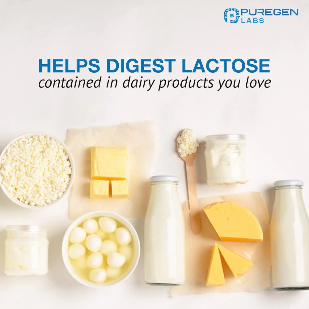 Puregen Labs Dairy Relief – Fast Acting Lactase Enzyme 9000 FCC | Lactose Intolerance Pills 360 Tablets - Image 4