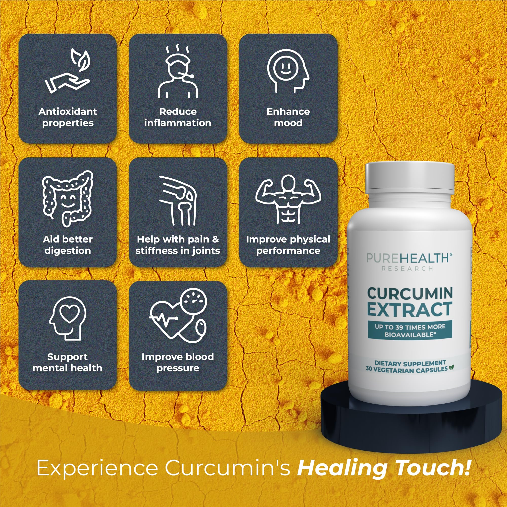 PureHealth Curcumin Extract – High-Absorption Turmeric for Immune & Joint Support (Curcugen x39) - Image 7