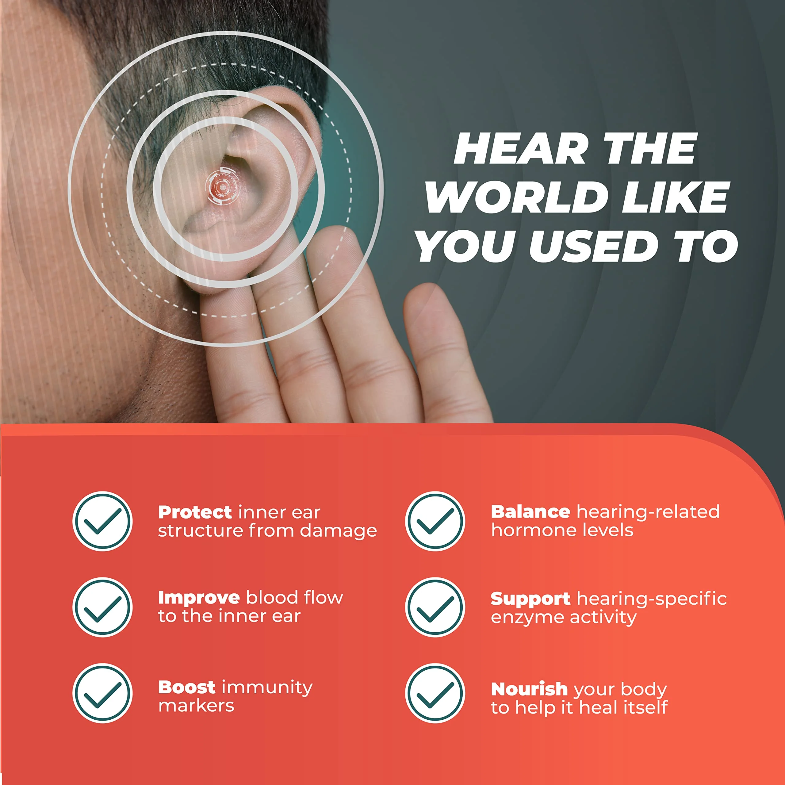 PUREHEALTH RESEARCH Hearing Support Formula – Natural Tinnitus Relief with Flavonoids & Vitamins - Image 2