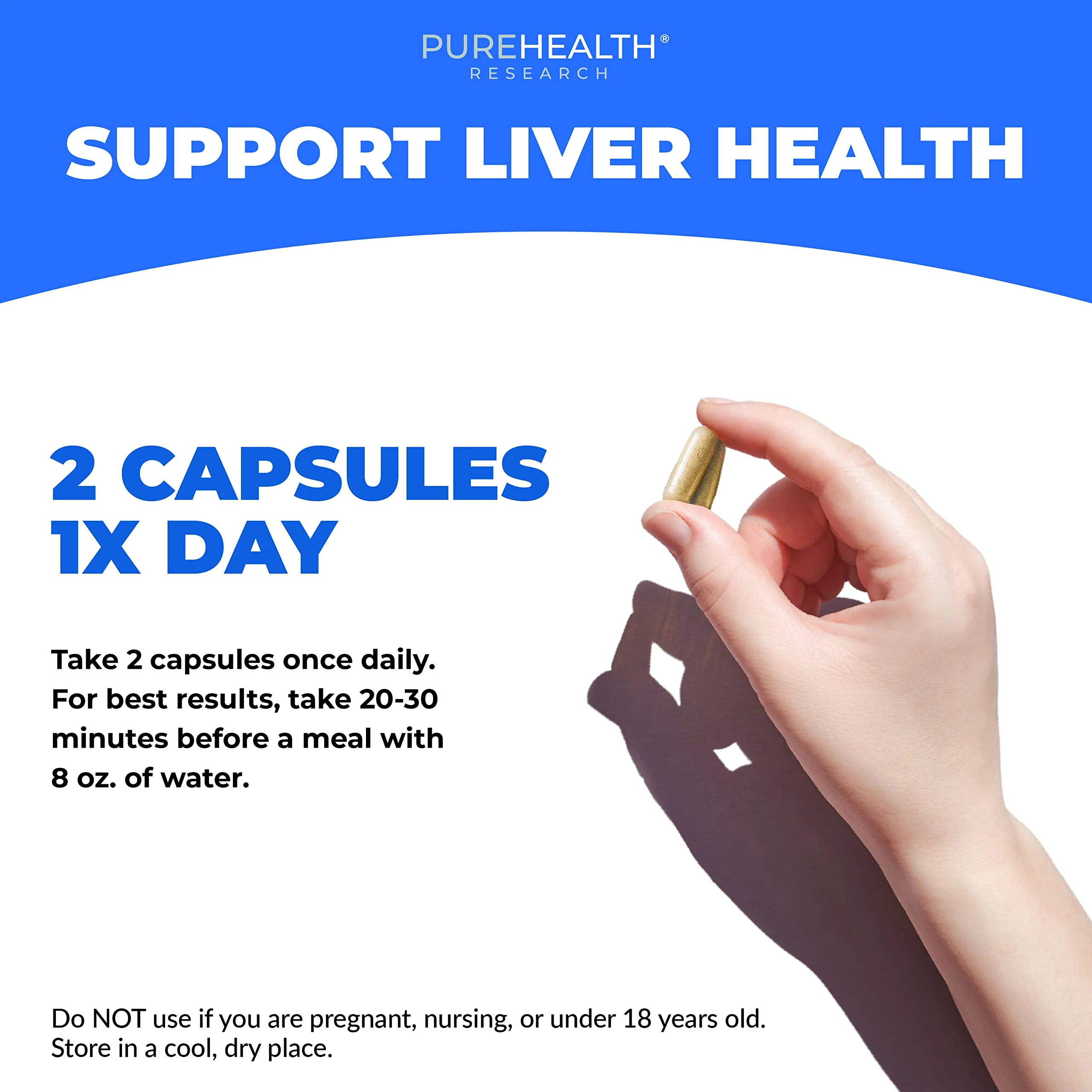 PureHealth Research Liver Health Detox & Cleanse — Fatty Liver Support with Artichoke, Milk Thistle & Dandelion, 2 Bottles - Image 5