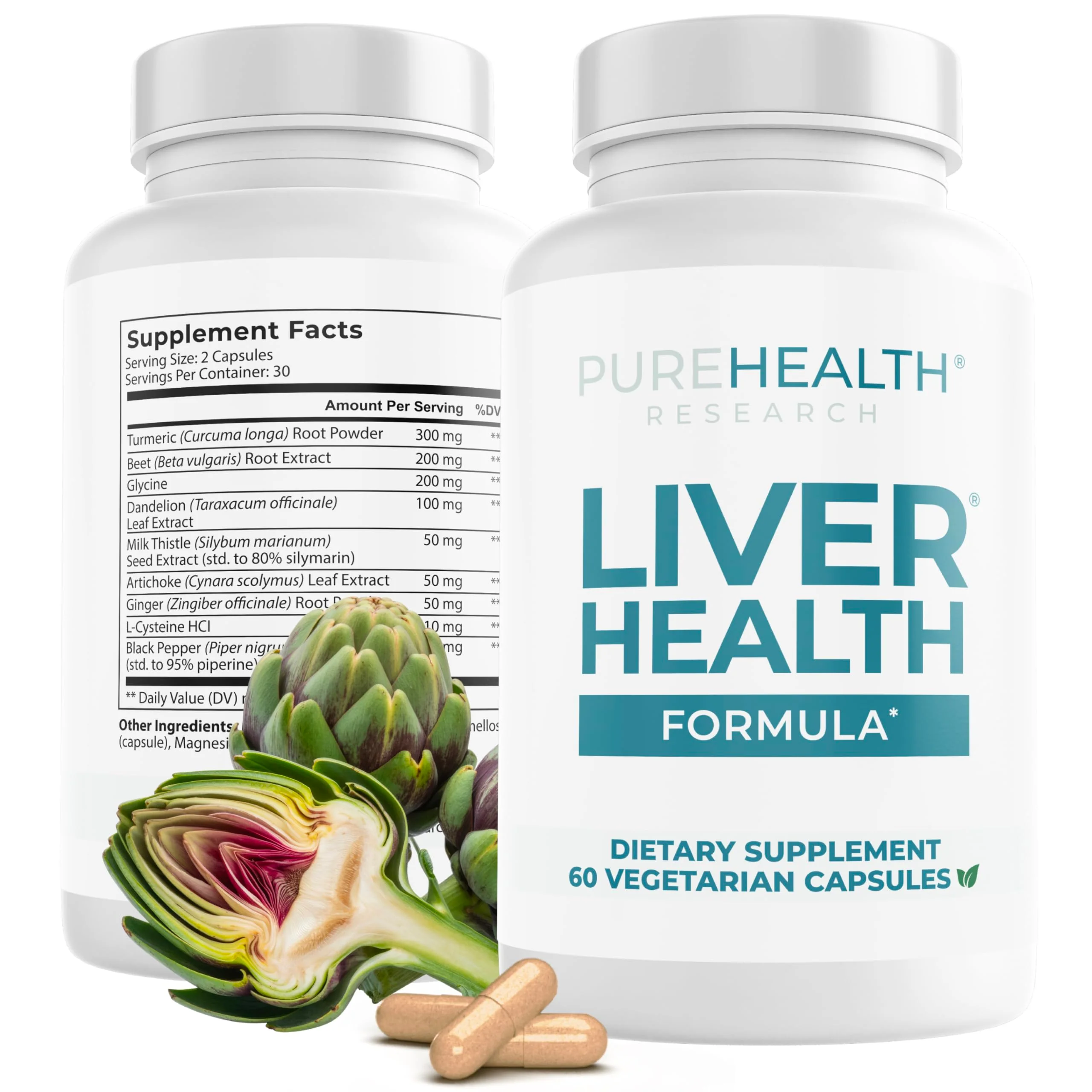PUREHEALTH RESEARCH Liver Health – Detox & Repair with Artichoke, Milk Thistle & Turmeric | 60 Capsules - Image 9