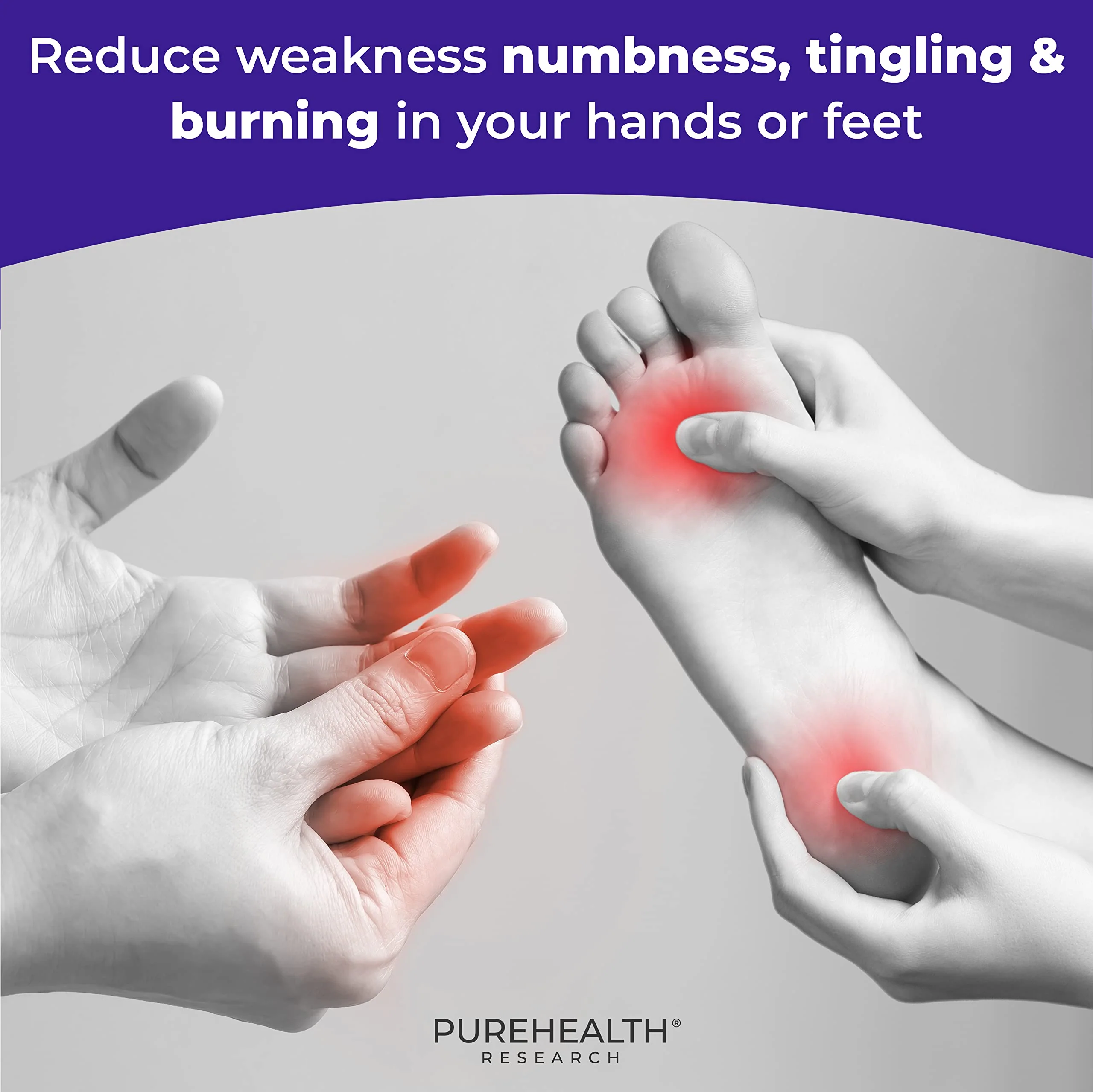 PUREHEALTH RESEARCH Nerve Regen Formula – Nerve Support Supplement for Hands & Feet | 60 Capsules - Image 3