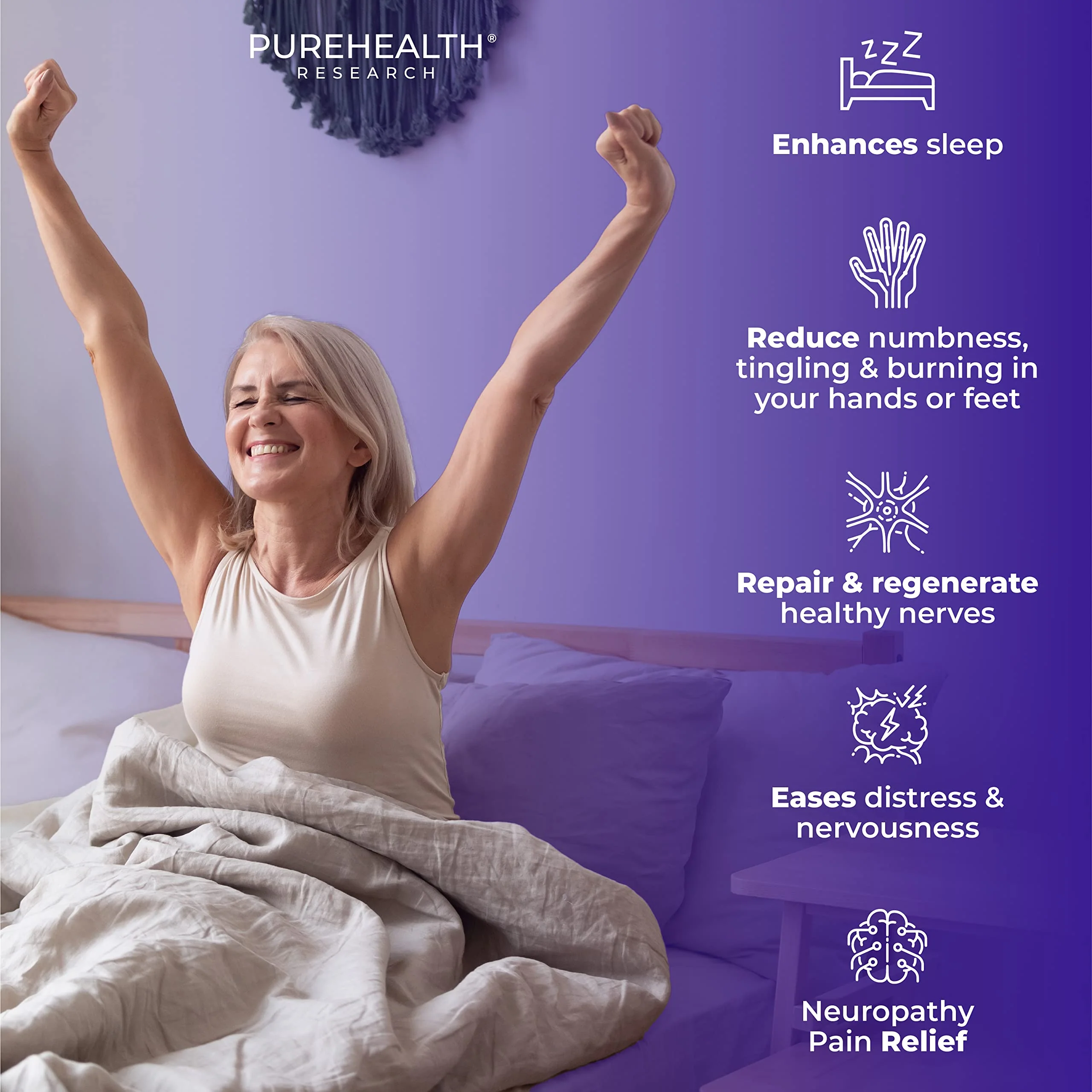 PUREHEALTH RESEARCH Nerve Regen Formula – Nerve Support Supplement for Hands & Feet | 60 Capsules - Image 4