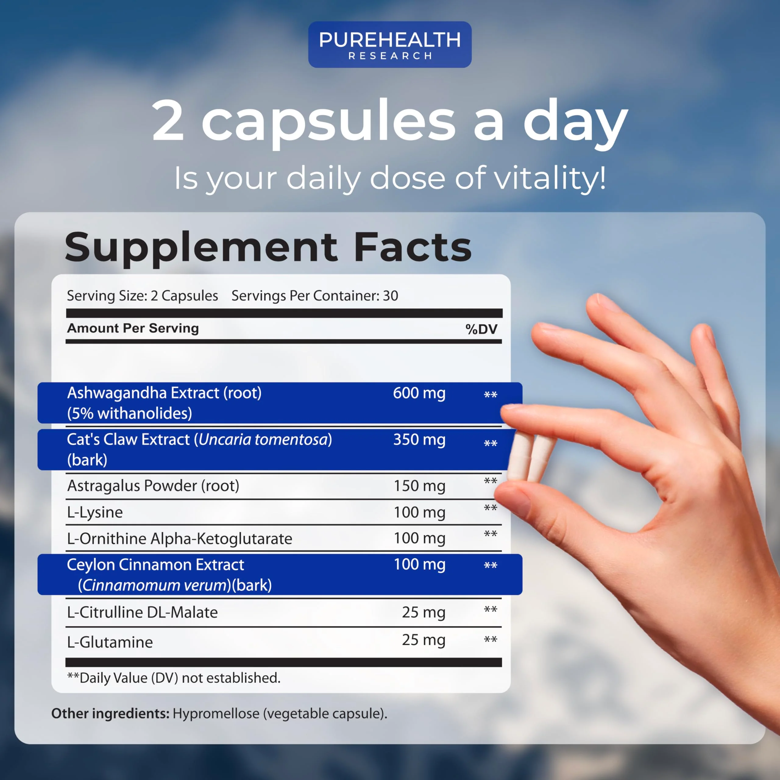 PUREHEALTH RESEARCH Youth Switch - Anti Aging Supplement with Ashwagandha Extract 600 mg KSM-66 - Longevity Activator - Telomere Supplements - Disrupt & Reverse Aging, 1 Bottle - 60 Capsules - Image 4