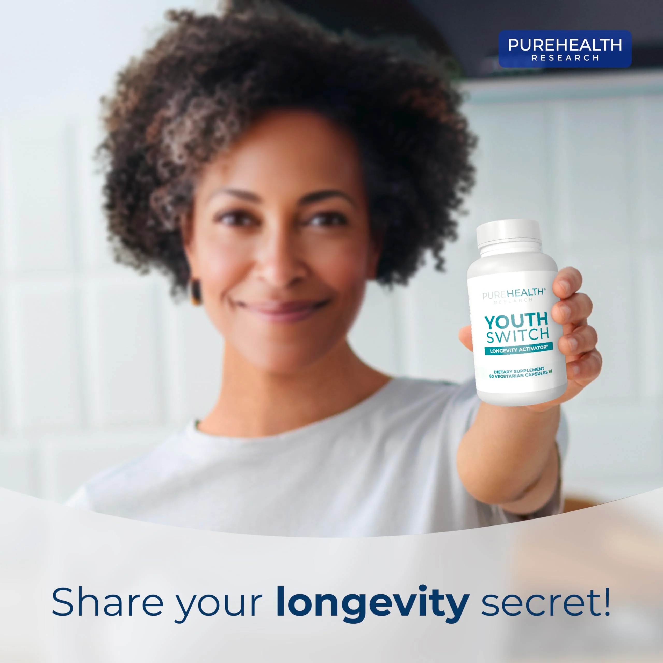 PUREHEALTH RESEARCH Youth Switch - Anti Aging Supplement with Ashwagandha Extract 600 mg KSM-66 - Longevity Activator - Telomere Supplements - Disrupt & Reverse Aging, 1 Bottle - 60 Capsules - Image 8