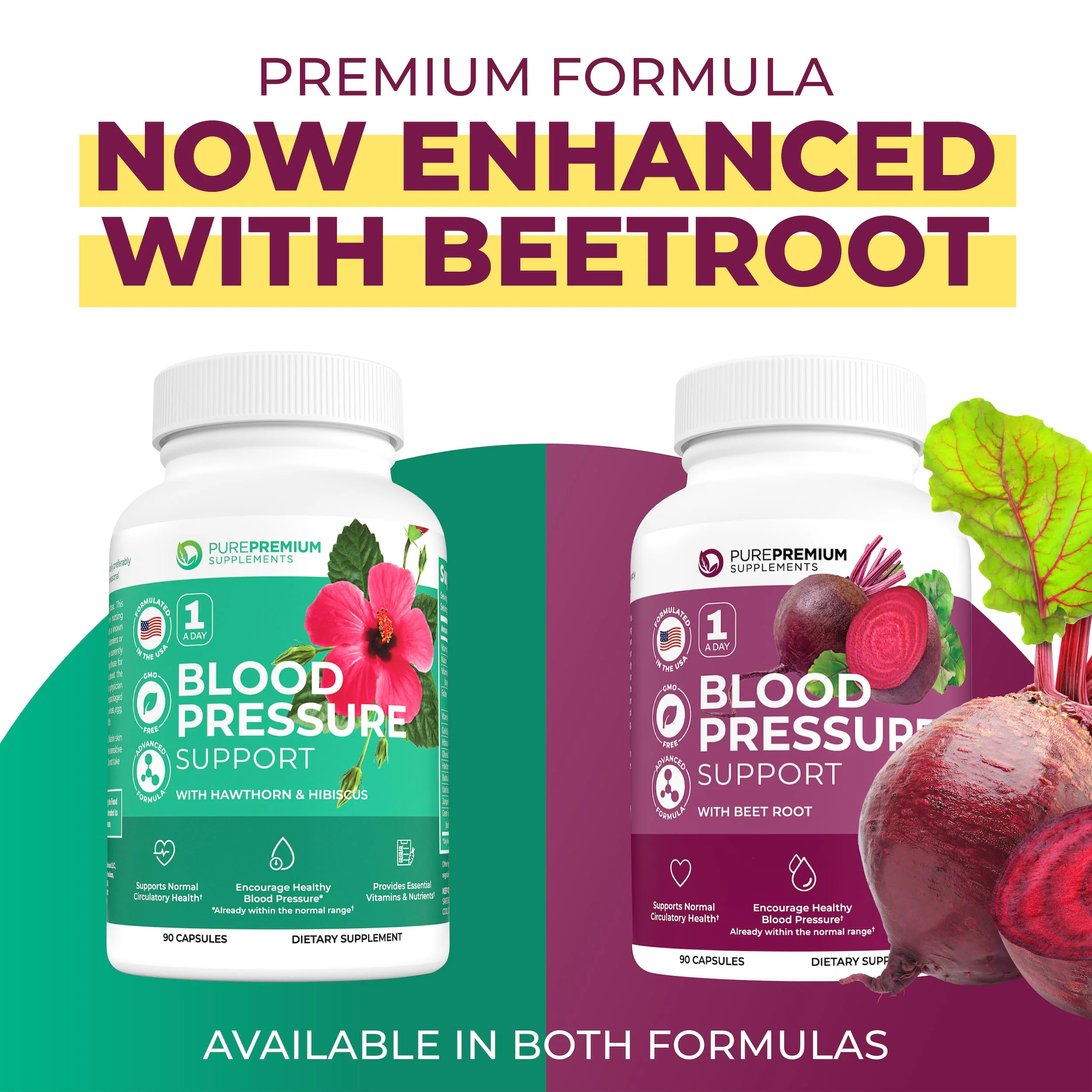 PurePremium Beet Root Capsules 700mg – Blood Pressure Support | Non-GMO | 90ct - Image 4