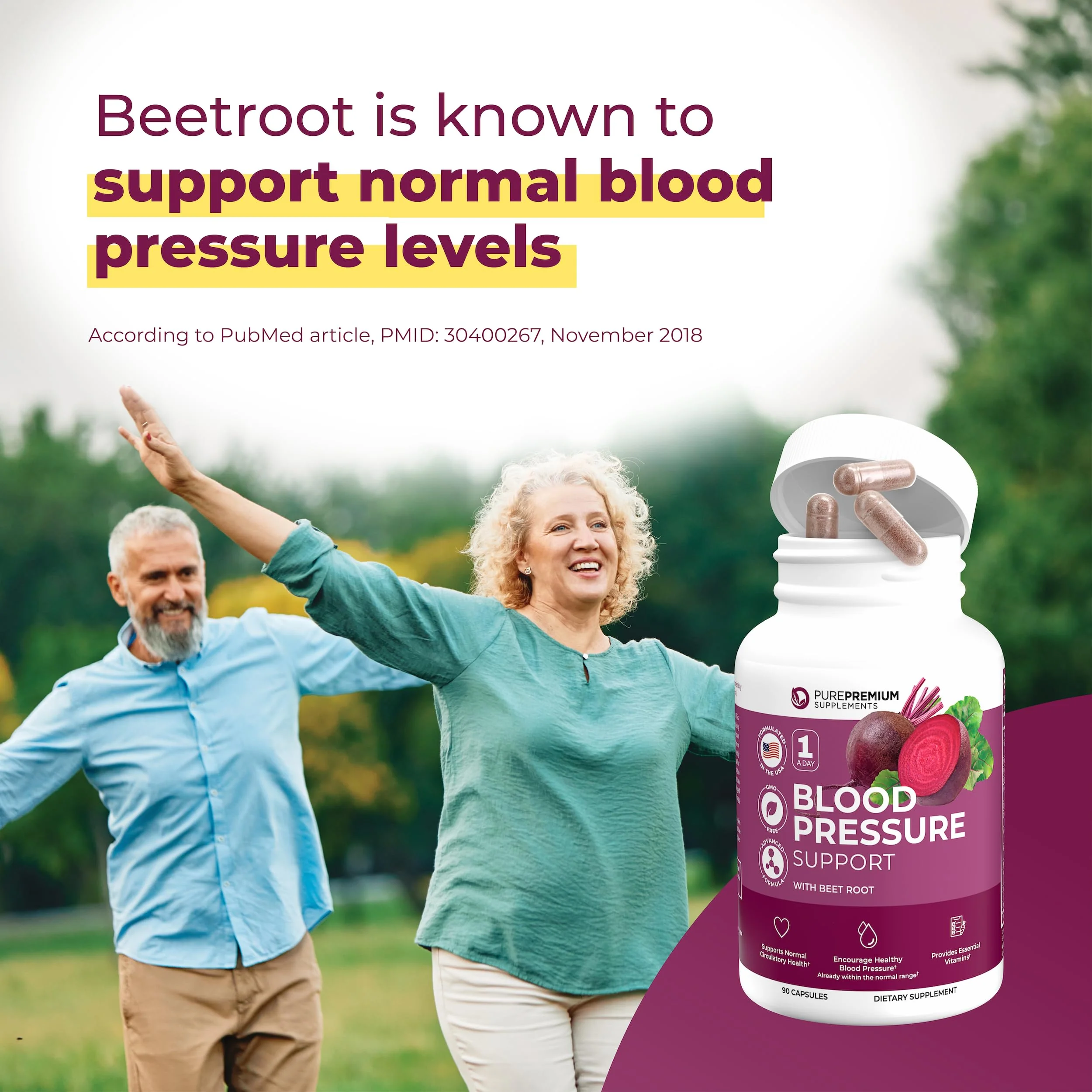 PurePremium Beet Root Capsules 700mg – Blood Pressure Support | Non-GMO | 90ct - Image 5