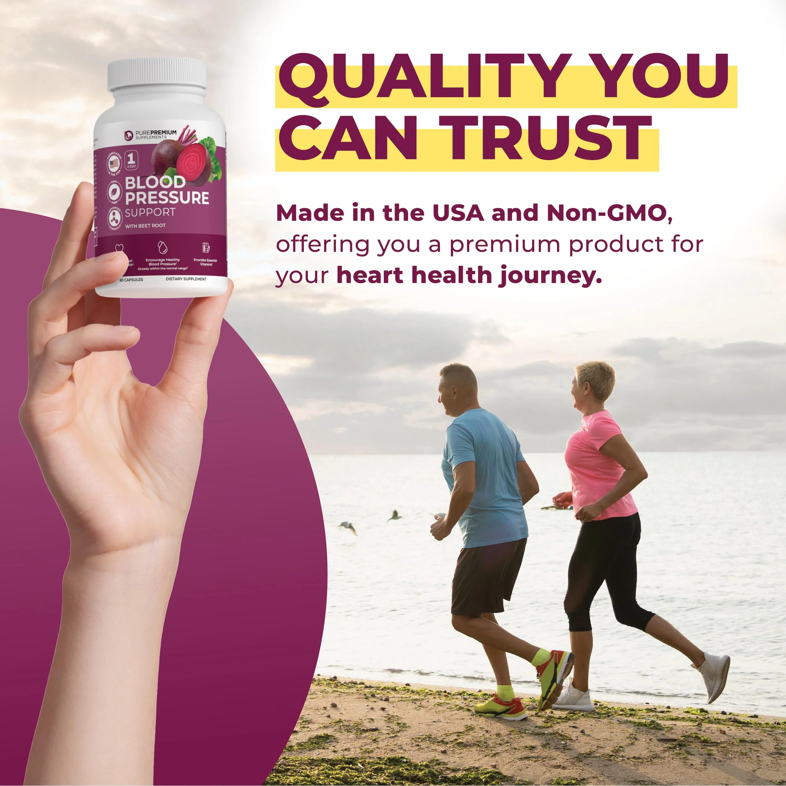PurePremium Beet Root Capsules 700mg – Blood Pressure Support | Non-GMO | 90ct - Image 8