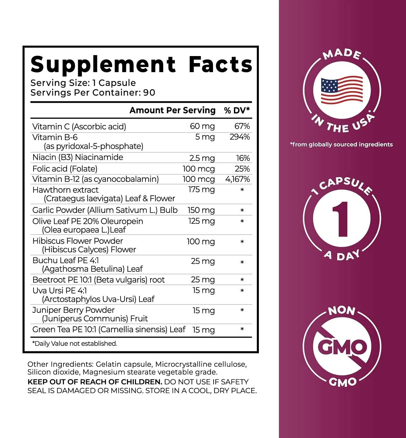 PurePremium Beet Root Capsules 700mg – Blood Pressure Support | Non-GMO | 90ct - Image 9