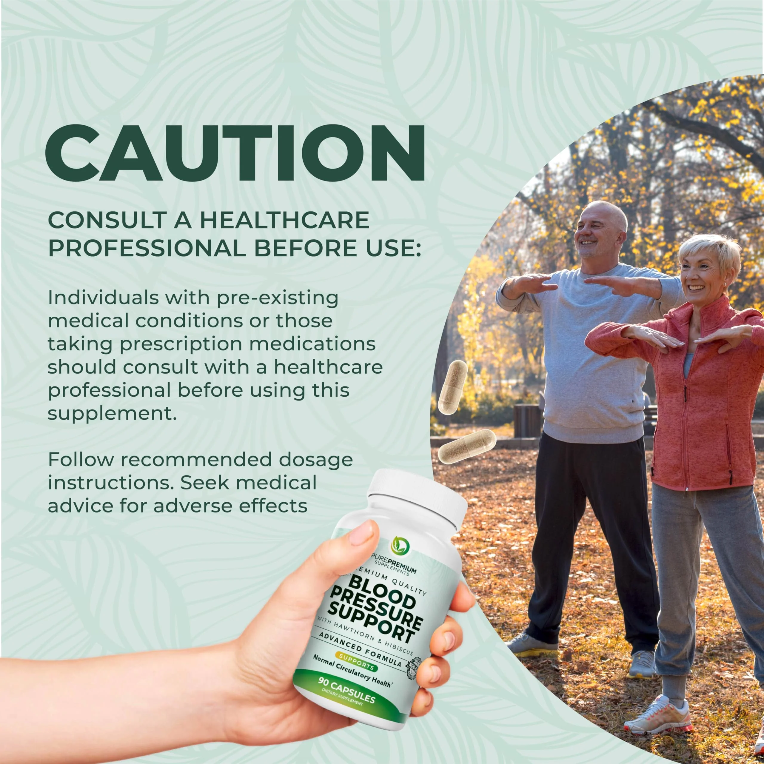 PurePremium Blood Pressure Supplements – Hawthorn, Hibiscus, Garlic & Vitamin B12 | Nitric Oxide Support for Heart & Circulation, 90 Count - Image 9
