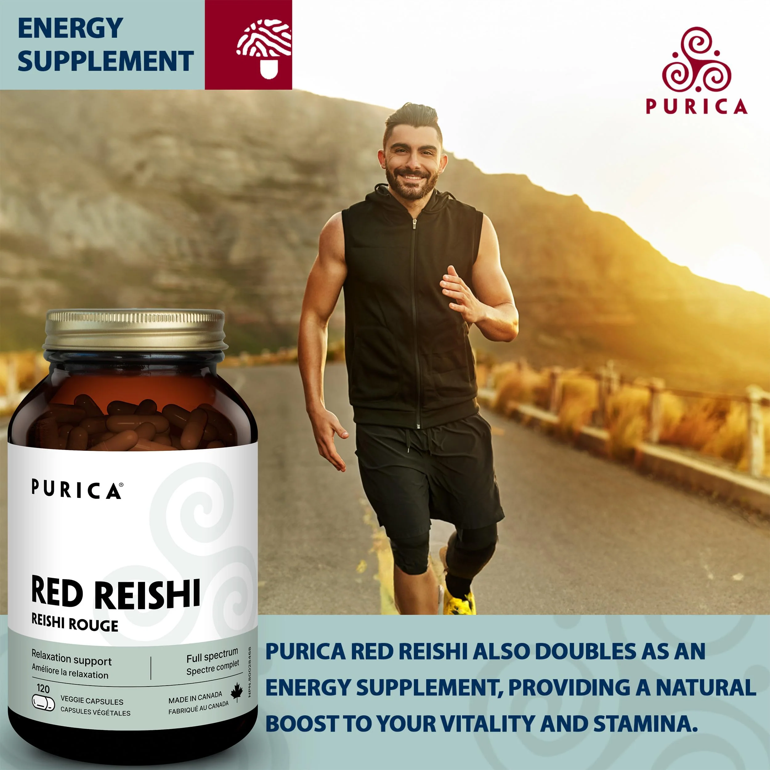 PURICA Red Reishi 120 CT | 400mg Reishi Mushroom Supplement - Image 13
