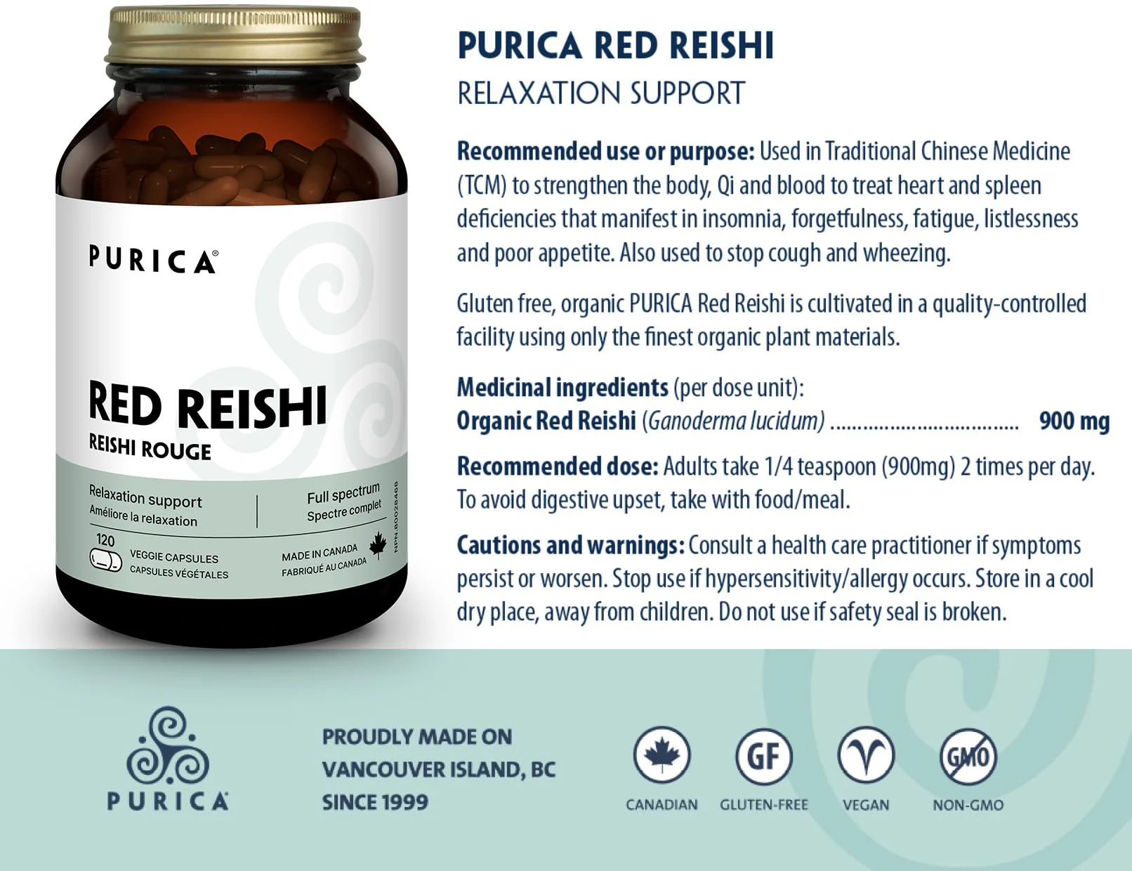 PURICA Red Reishi 120 CT | 400mg Reishi Mushroom Supplement - Image 16