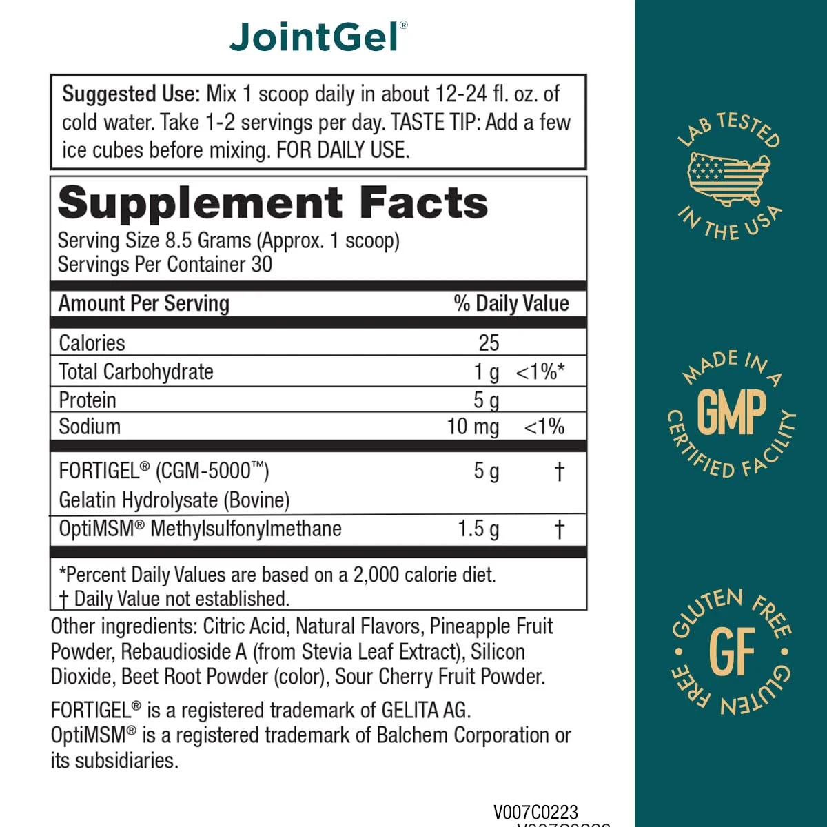 Purity Products JointGel Formula – Collagen Peptides + MSM, Berry Powder, 30 Day Supply - Image 9