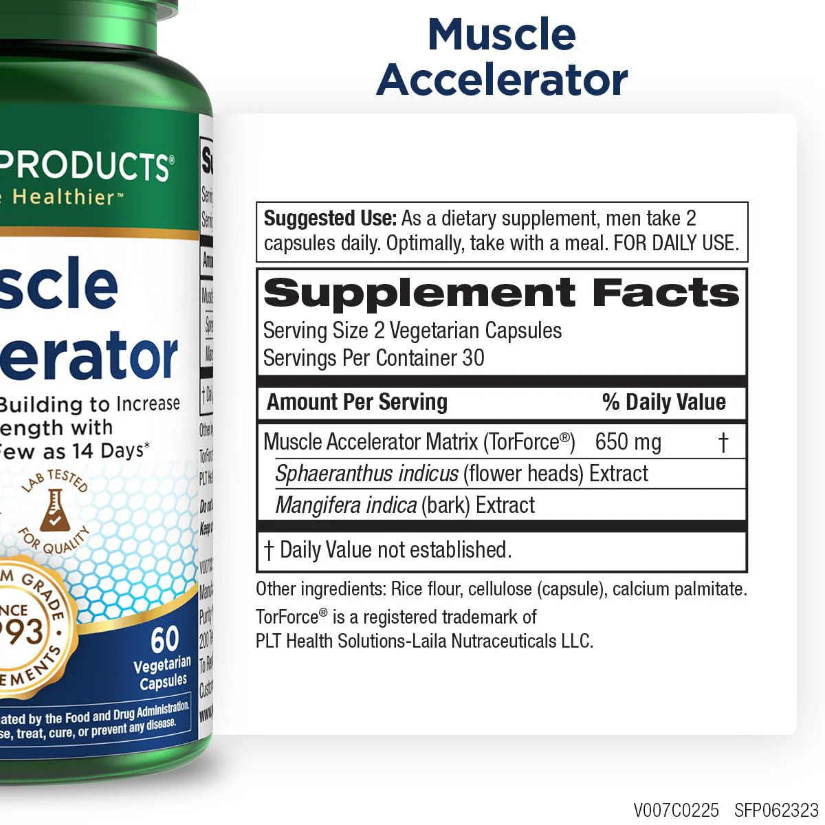 Purity Products Muscle Accelerator 650 mg – Patented & Clinically Tested Ayurvedic Blend for Strength, Endurance + Muscle Growth | 60 Veg Caps (3) - Image 2