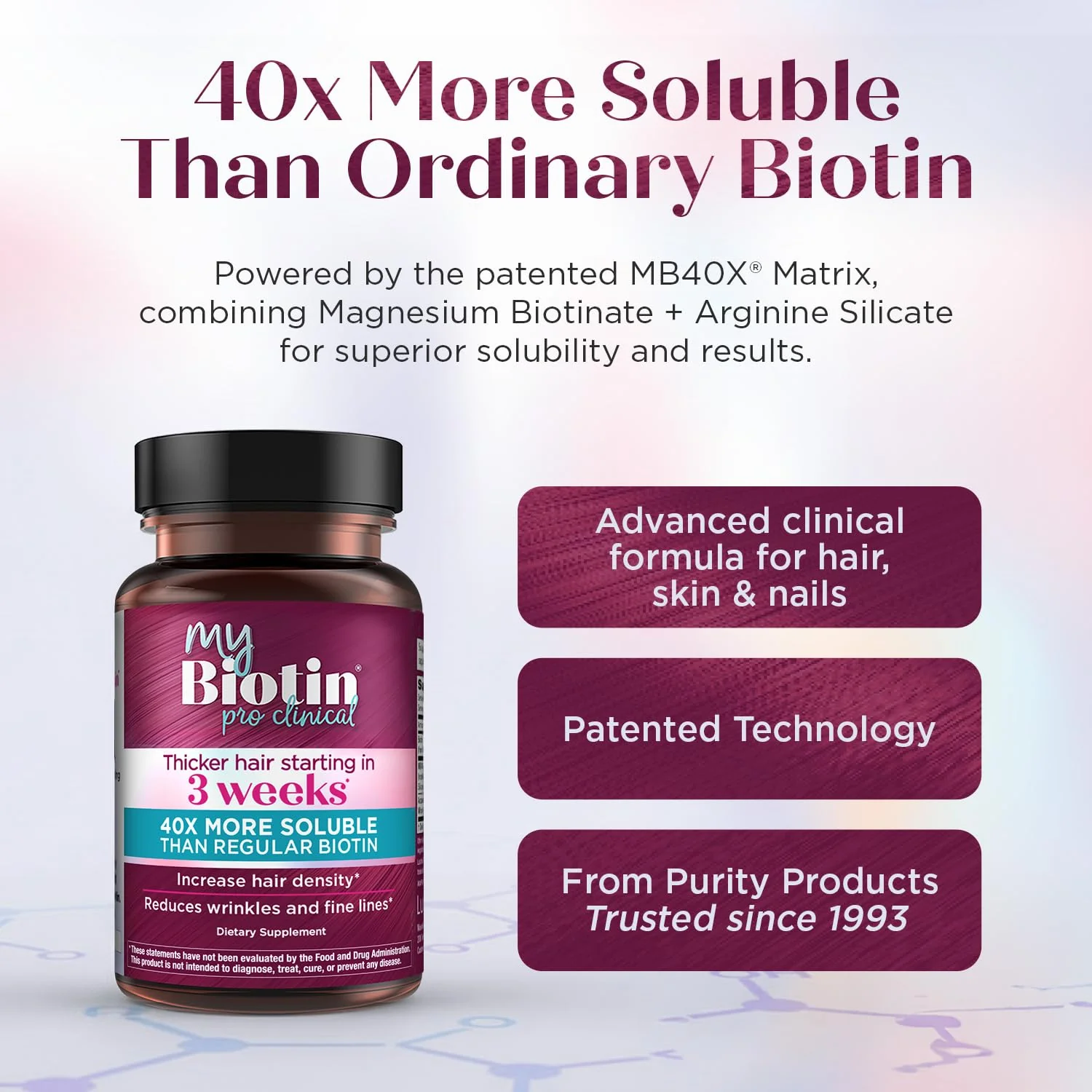 Purity Products MyBiotin ProClinical – 40x Soluble Biotin for Hair, Skin & Nails | 30 Veg Capsules - Image 10