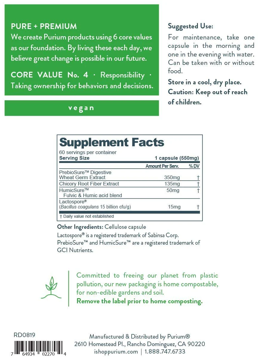Purium Biome Medic – 60 Vegan Capsules | Gut Health, Detox & Probiotics - Image 3
