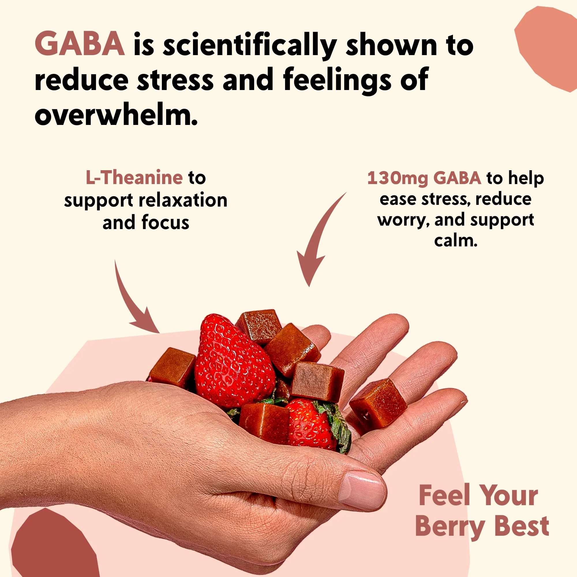 PYM Berry Mood Chews – 60 Count | 130mg GABA, 90mg L-Theanine | Vegan, Non-GMO, Gluten-Free | Made in USA - Image 13