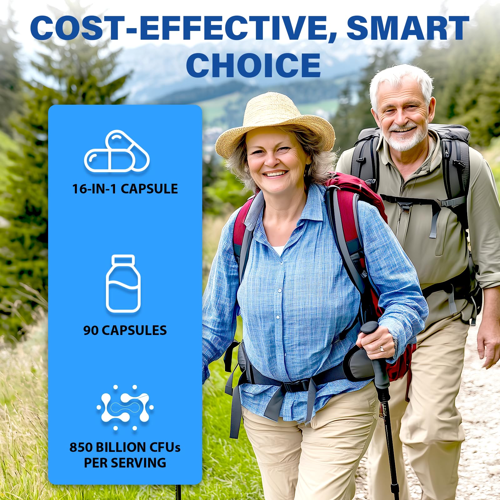 QIVERNAMY Probiotics for Men 50+ — 850B CFU, CoQ10, 360 Caps, 1800mg Prebiotic Fiber - Image 7