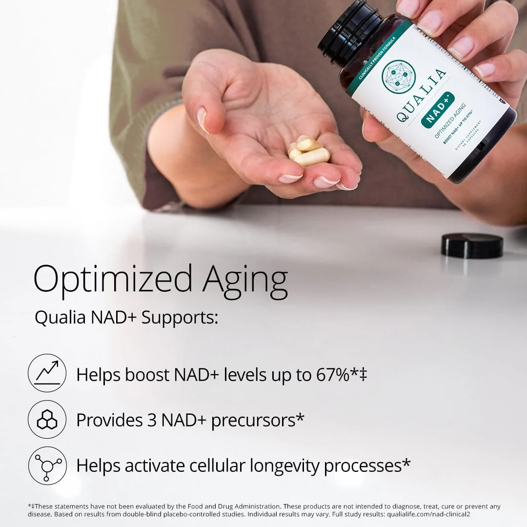 Qualia NAD Supplement — Clinically Boost NAD+ Up to 67% | Niagen, Niacin & Niacinamide | 1 Month Supply - Image 11