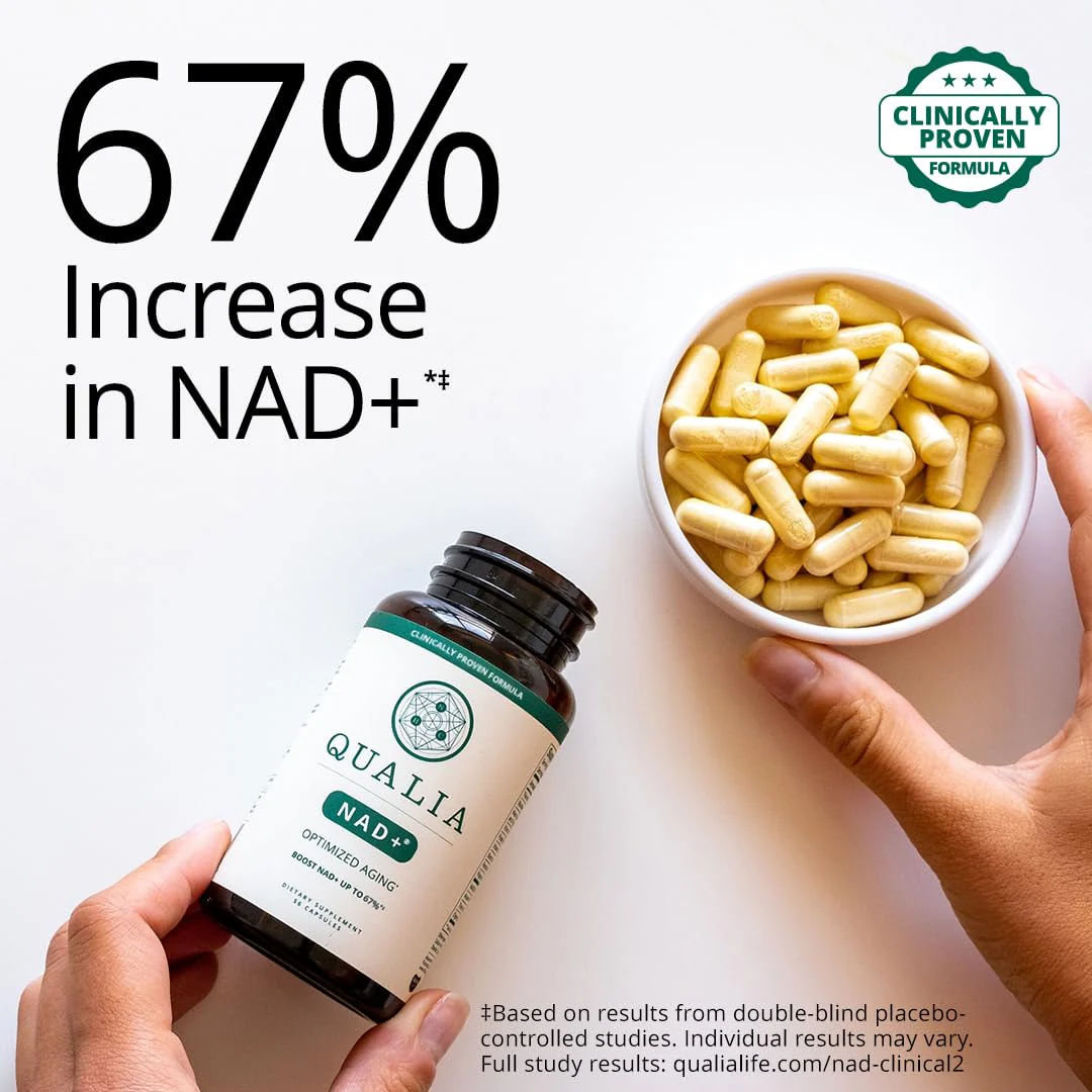 Qualia NAD Supplement — Clinically Boost NAD+ Up to 67% | Niagen, Niacin & Niacinamide | 1 Month Supply - Image 12