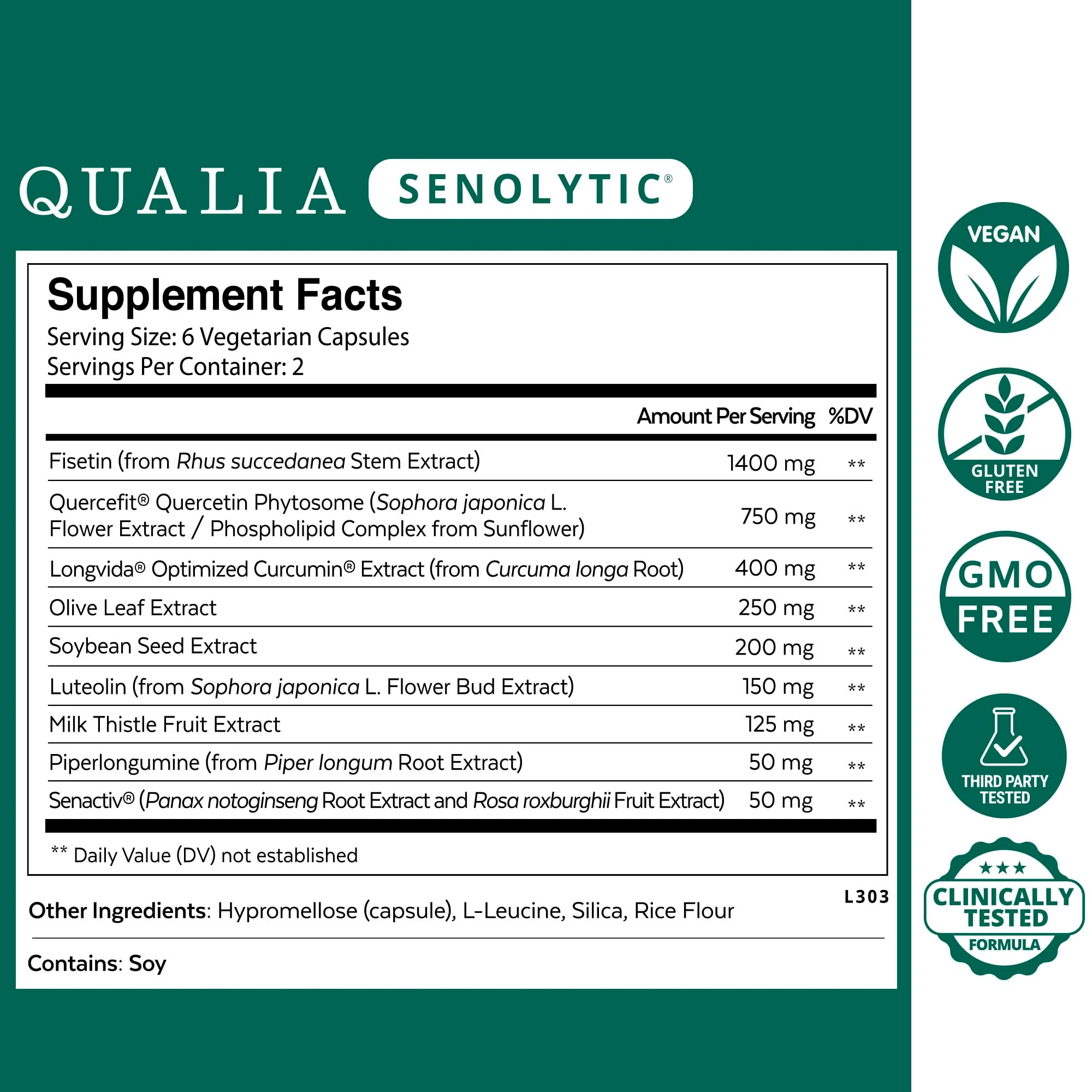 Qualia Senolytic Ultimate Formula for Enhanced Cell Repair & Rejuvenation — 2-Day Aging & Longevity Support (Pack of 4) | QUALIA LIFE SCIENCES - Image 8