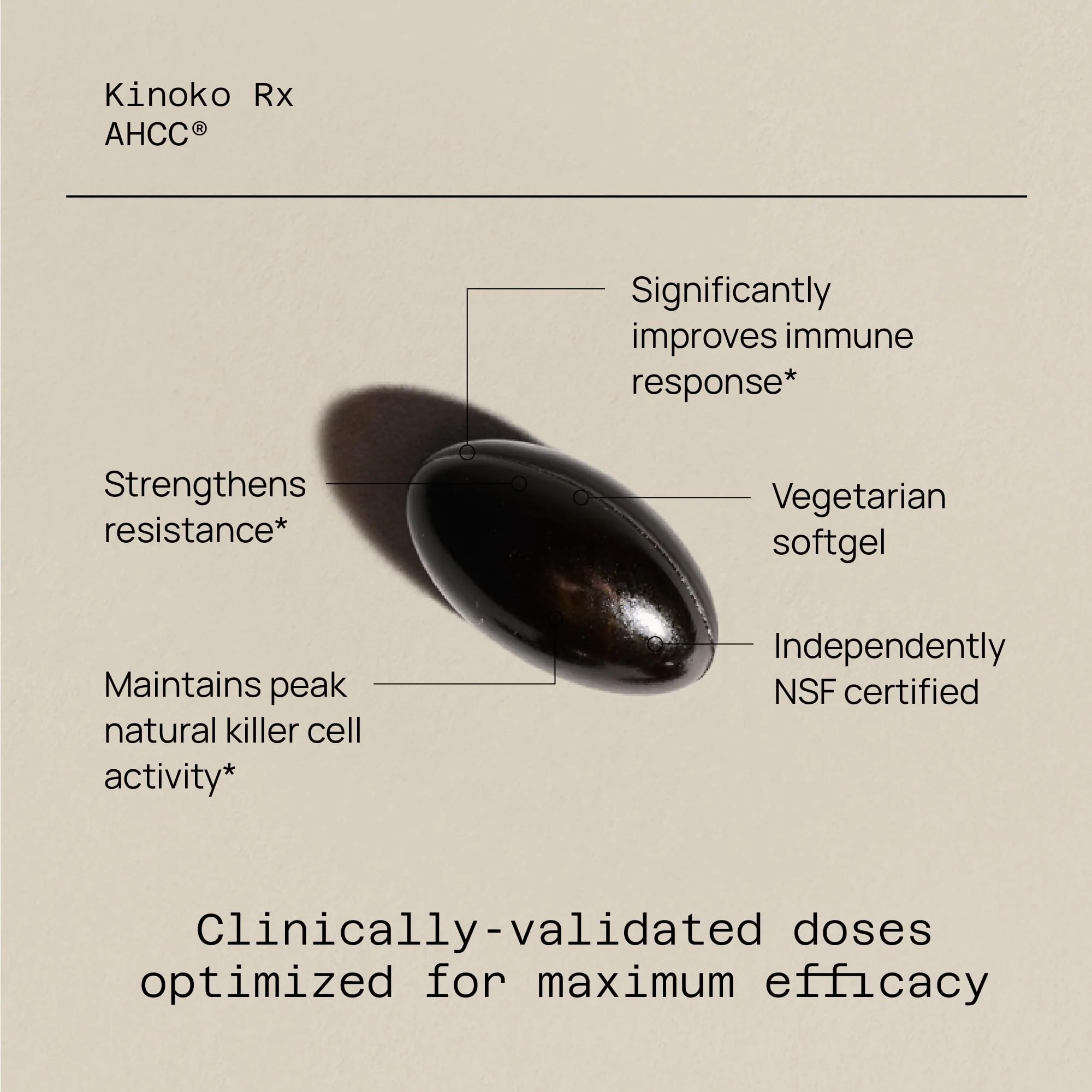Quality of Life Immune Support AHCC Rx 60 Softgels | Premium Mushroom Blend - Image 3