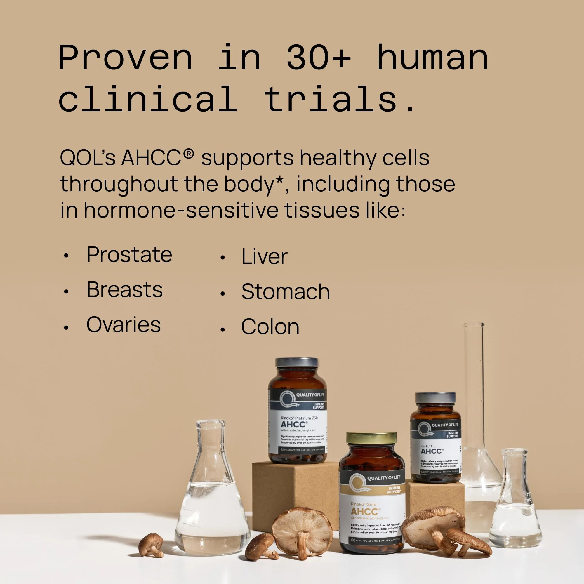 Quality of Life Immune Support AHCC Rx 60 Softgels | Premium Mushroom Blend - Image 5