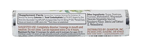 Quantum Health TheraZinc Elderberry Lozenges – Raspberry Flavor, Zinc Gluconate Immune Support (14 Count) - Image 2