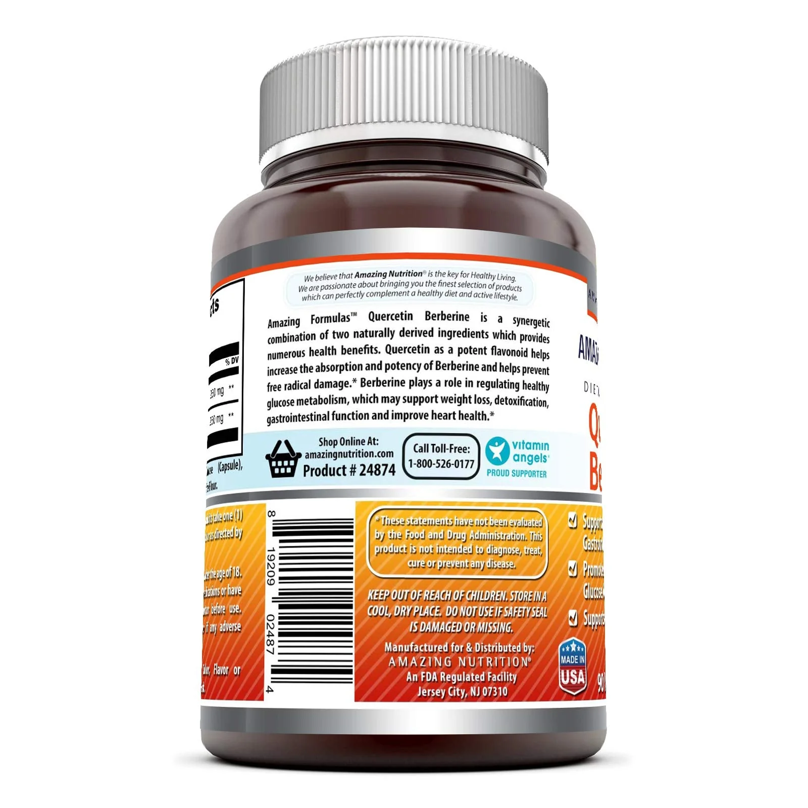 Quercetin Berberine 500 mg – Veggie Capsule | Non-GMO | Gluten Free | USA Made - Image 2