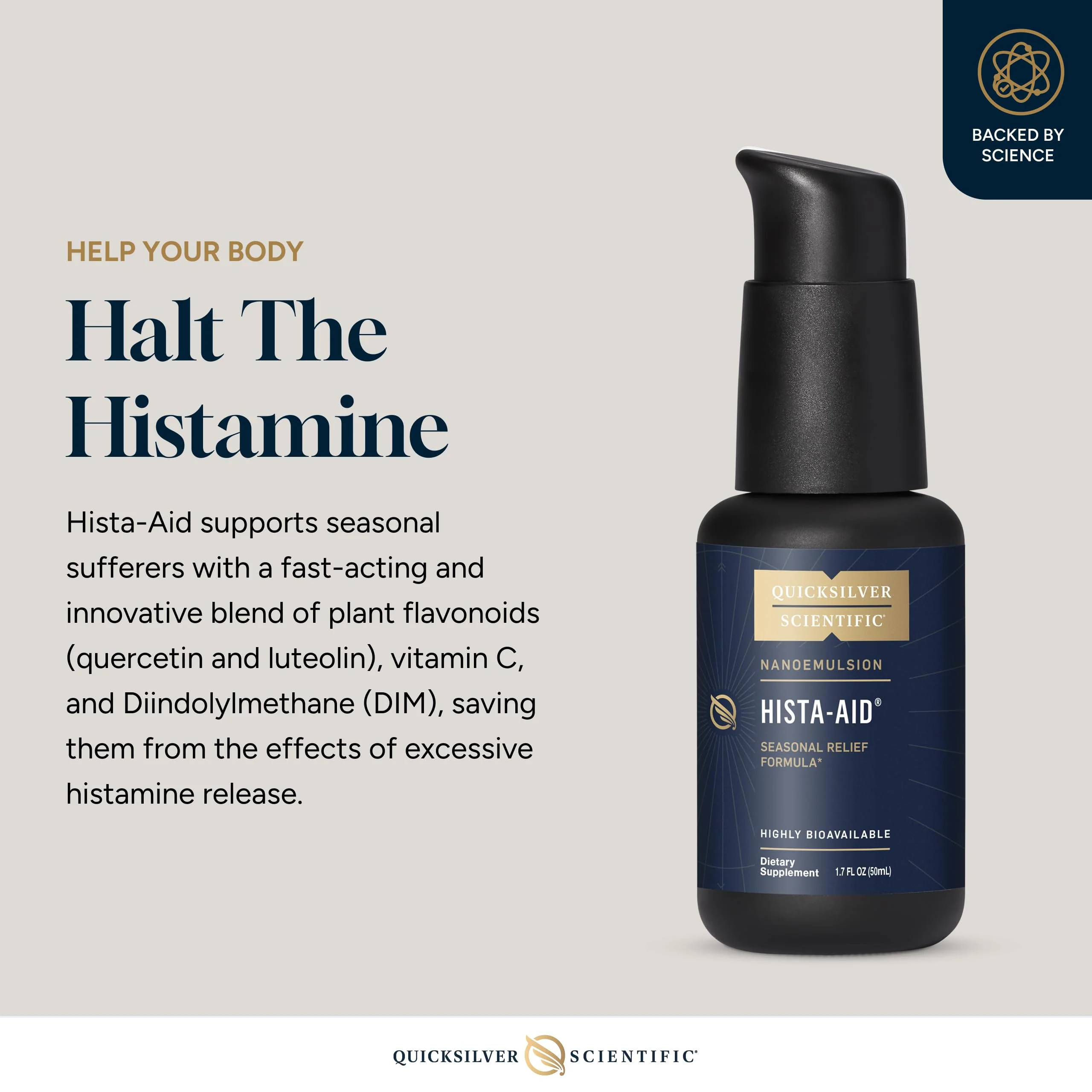 Quicksilver Scientific Hista-Aid – Nanoemulsified Flavonoids with Liposomal Vitamin C (50ml) - Image 3