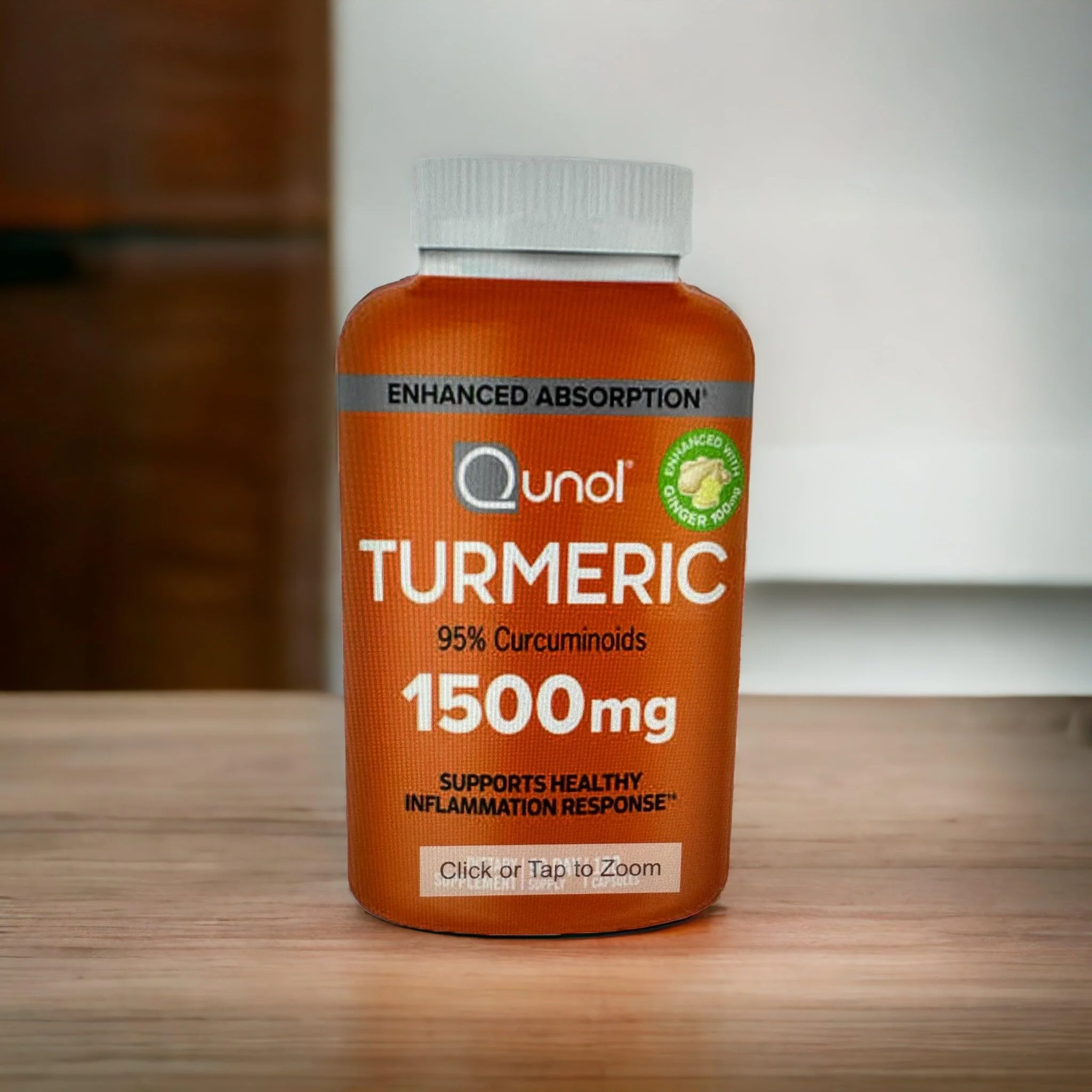 Qunol Turmeric Curcumin 1500mg with Black Pepper & Ginger – 180 Veg Capsules - Image 2