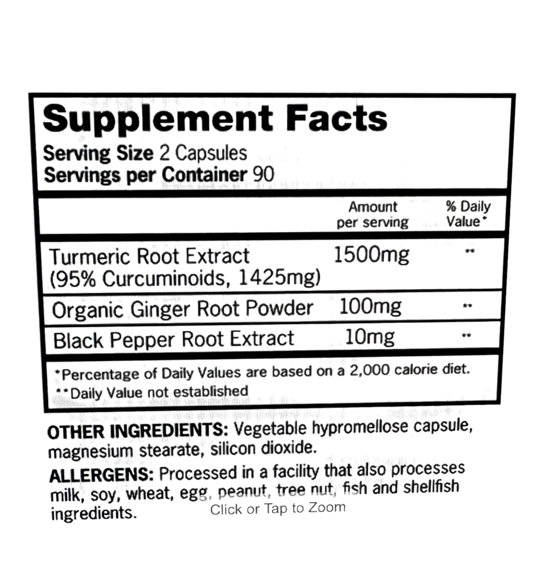 Qunol Turmeric Curcumin 1500mg with Black Pepper & Ginger – 180 Veg Capsules - Image 3